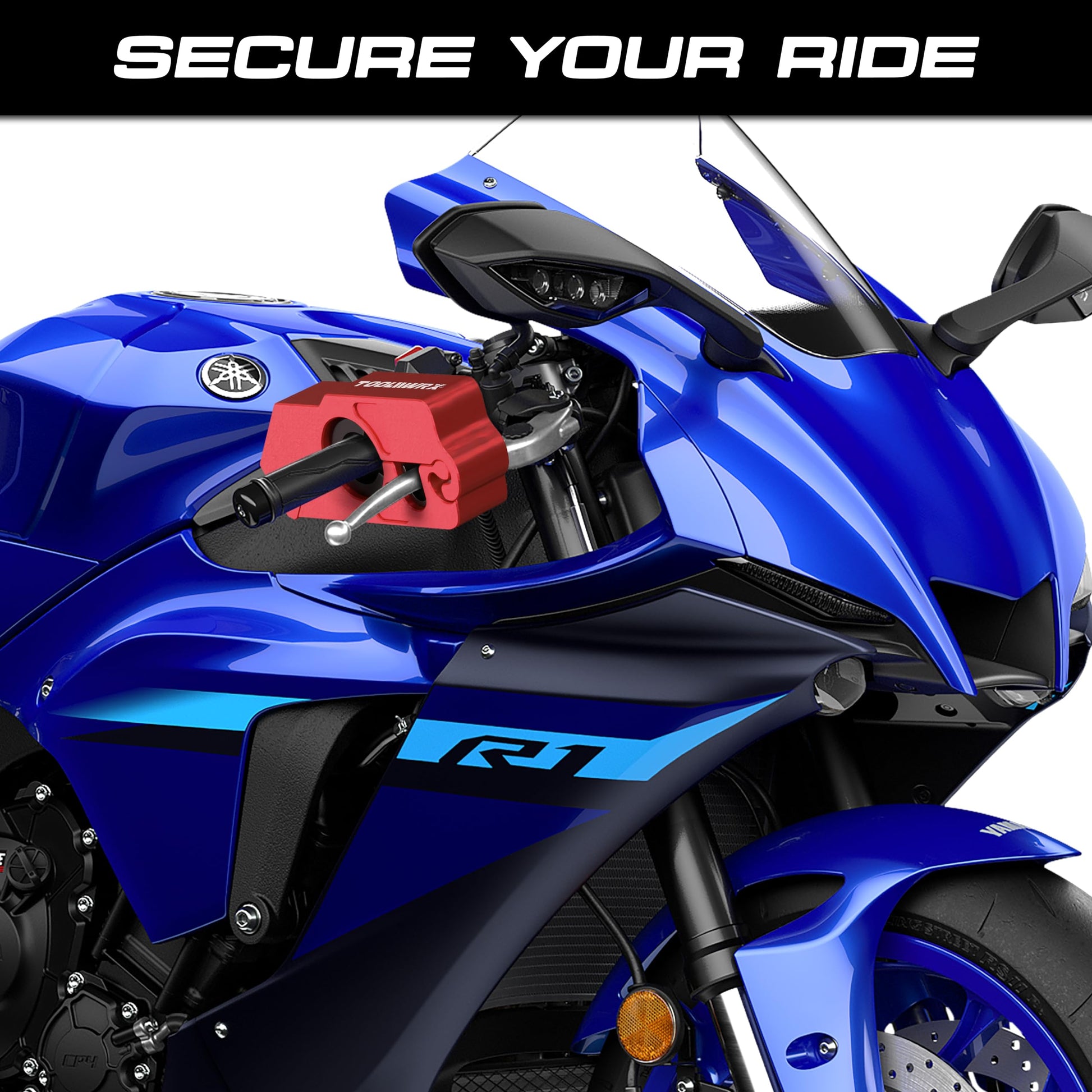 Candado Universal ToolWRX Negro de Manillar con Máxima Seguridad para Motocicletas