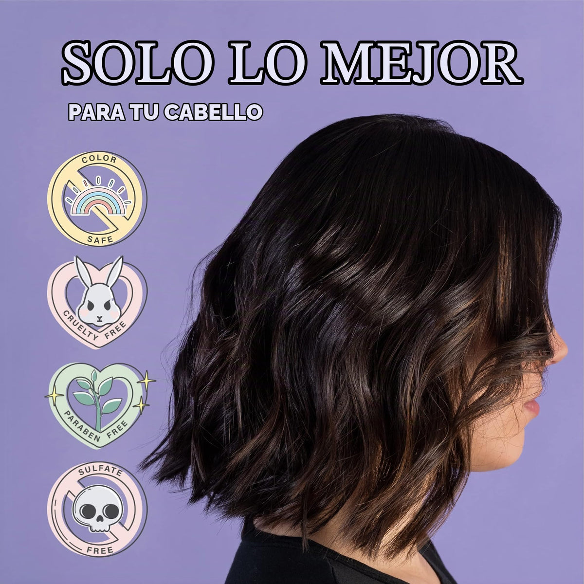 Shampoo Luseta Biotin Collagen Engrosador para Crecimiento Rápido del Cabello y Pérdida con Aceite de Argán, Sin Sulfatos