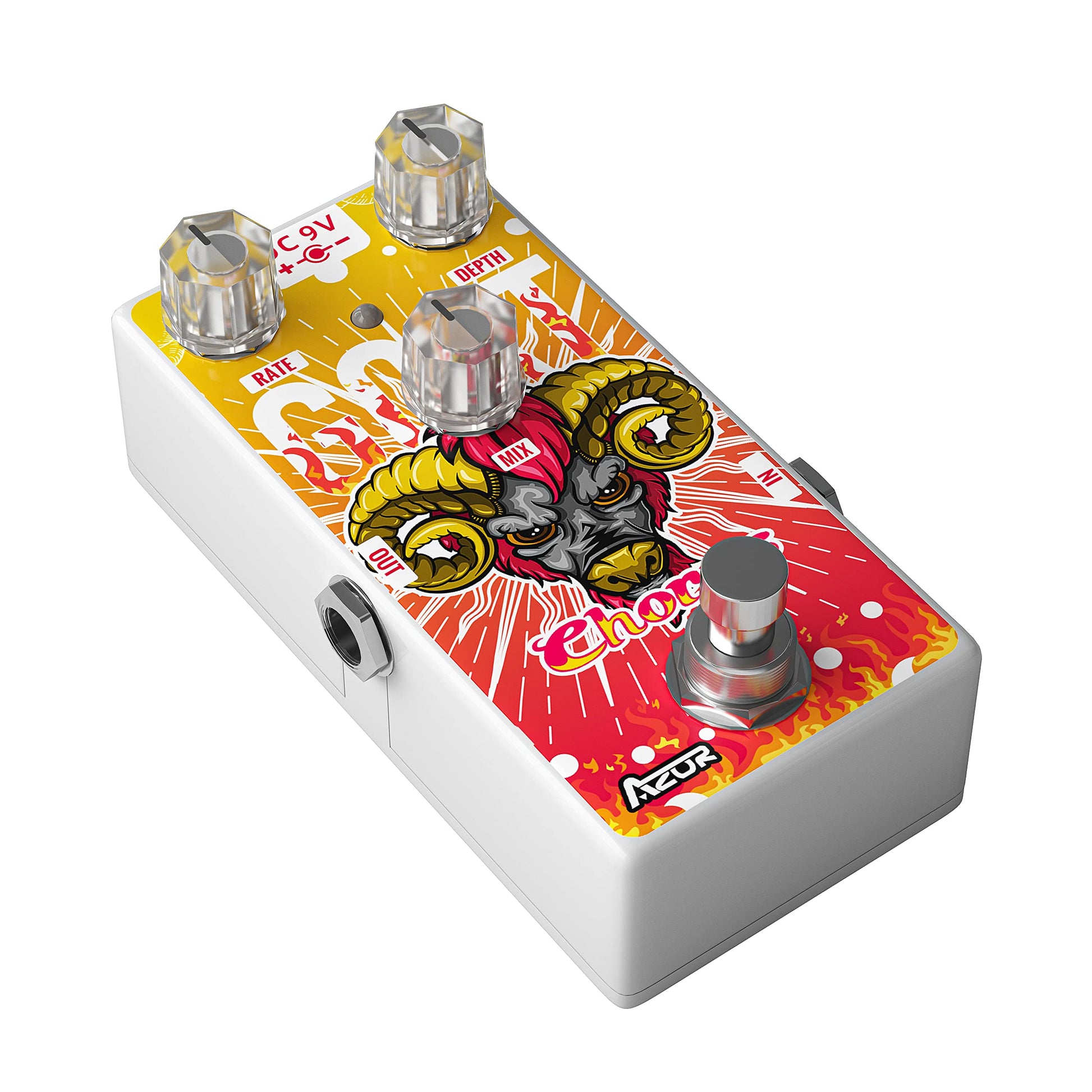 AZOR - Mini pedal de guitarra coro para tablas de pedales, pedal de efectos de coro digital de cabra clásico para guitarra eléctrica AP511