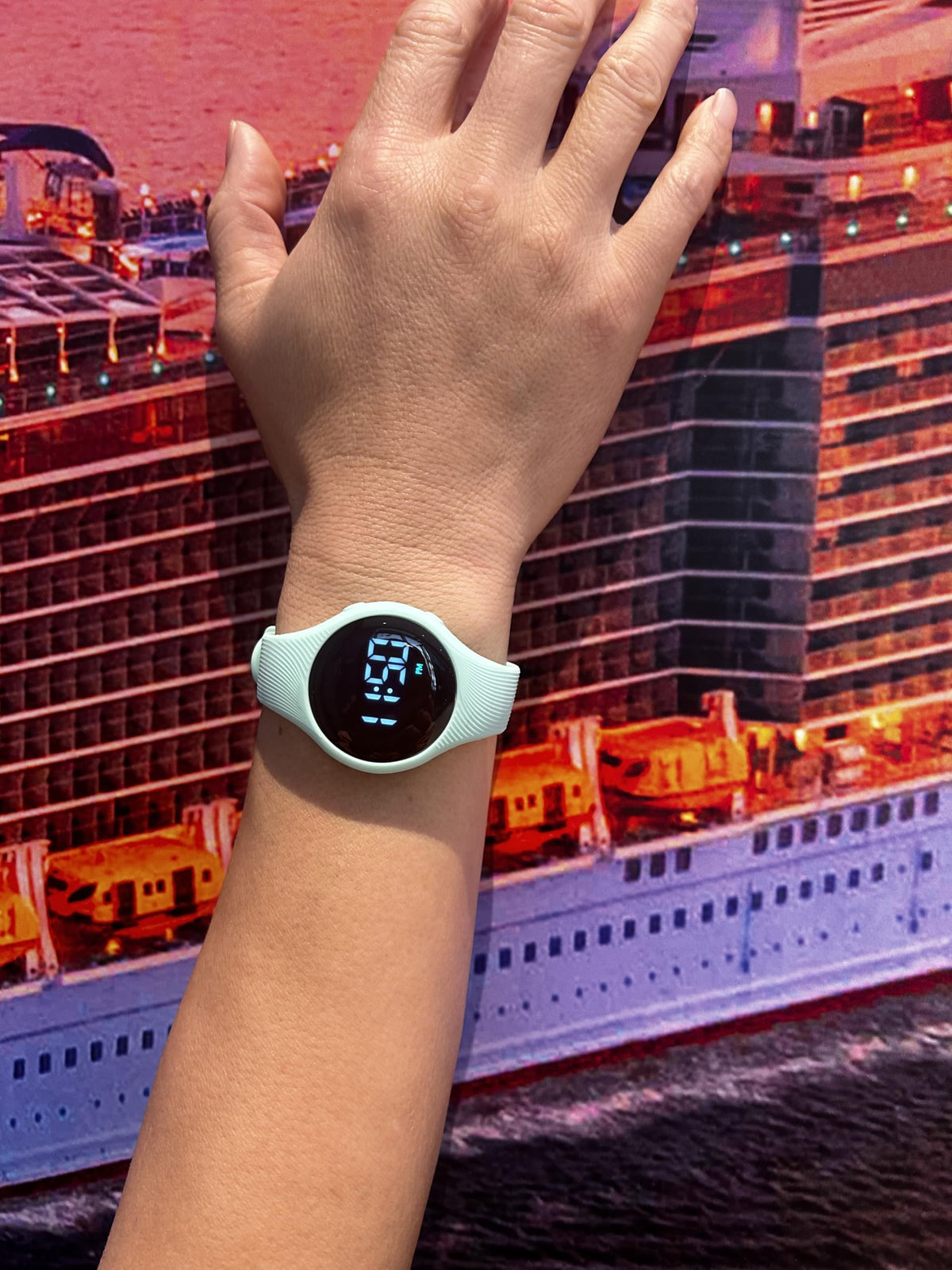 e-vibra - Reloj de entrenamiento para orinal, resistente al agua, silencioso, reloj de recordatorio médico recargable, con alarma y visualización de bloqueo, Verde