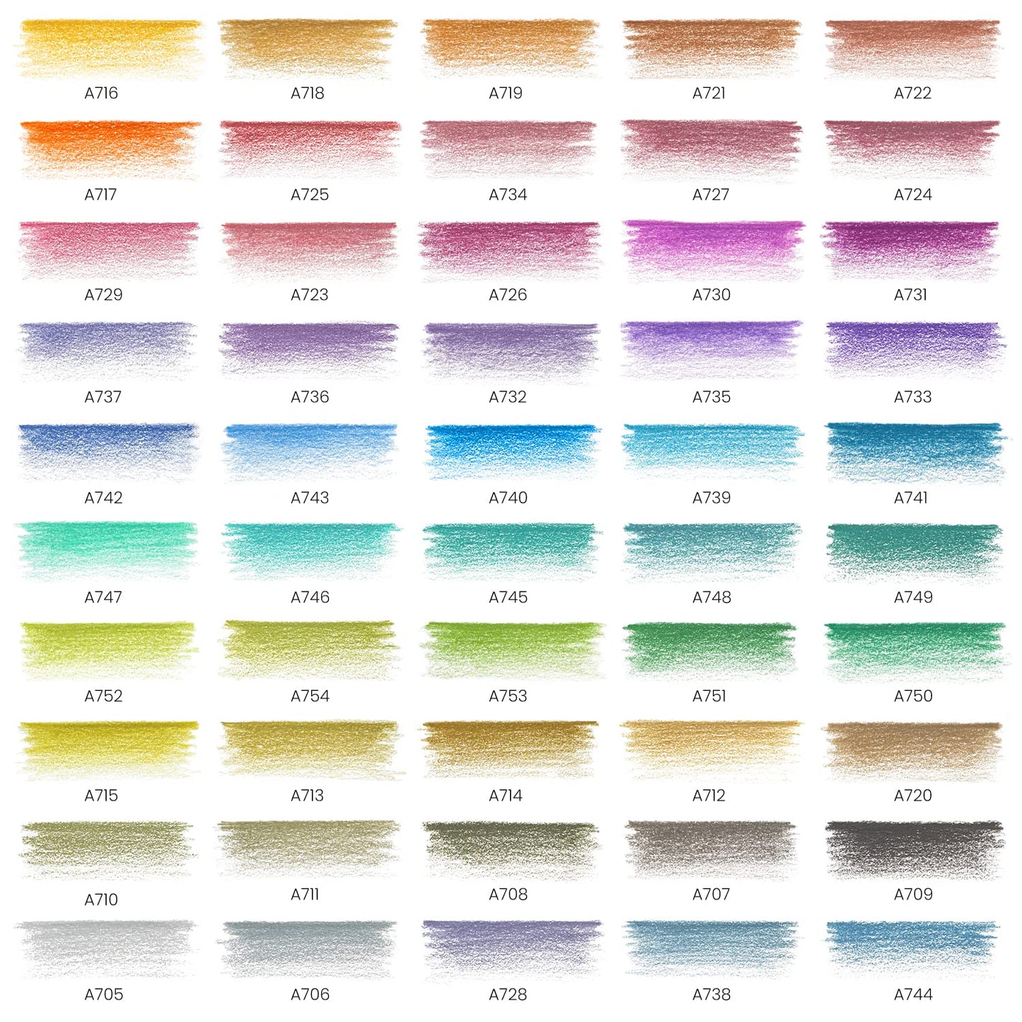 ARTEZA - Lápices de colores metálicos, 50 lápices para colorear, agarre triangular, juego de lápices metálicos preafilados, suministros de arte para dibujar