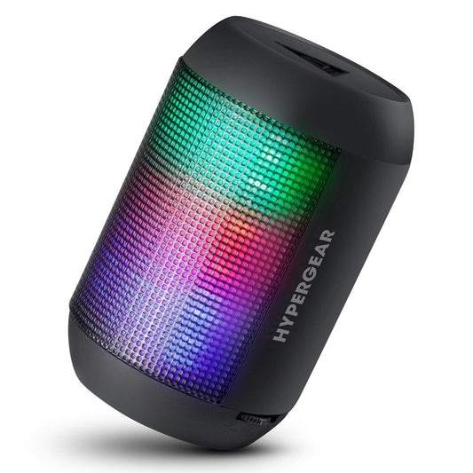 Altavoz Bluetooth Mini LED Inalámbrico HyperGear Multicolor con Sonido Estéreo HD y Espectáculo de Luz para Música