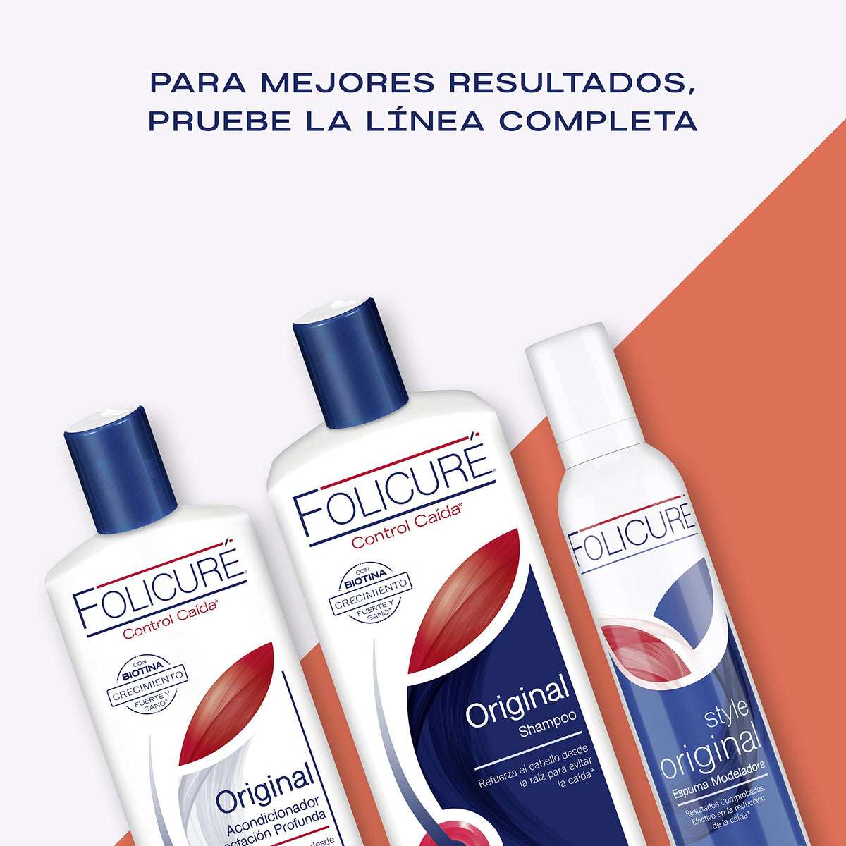 Folicuré Shampoo Original control caída con FolisacáridosTM, Pantenol y Biotina 700 ml