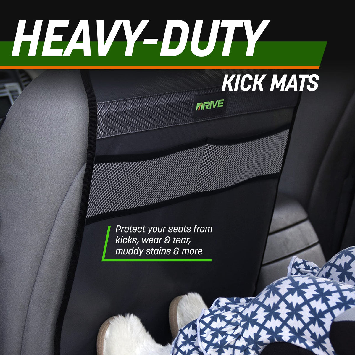 Protector de Asiento Kick Mat Parent Negro Resistente para Papás