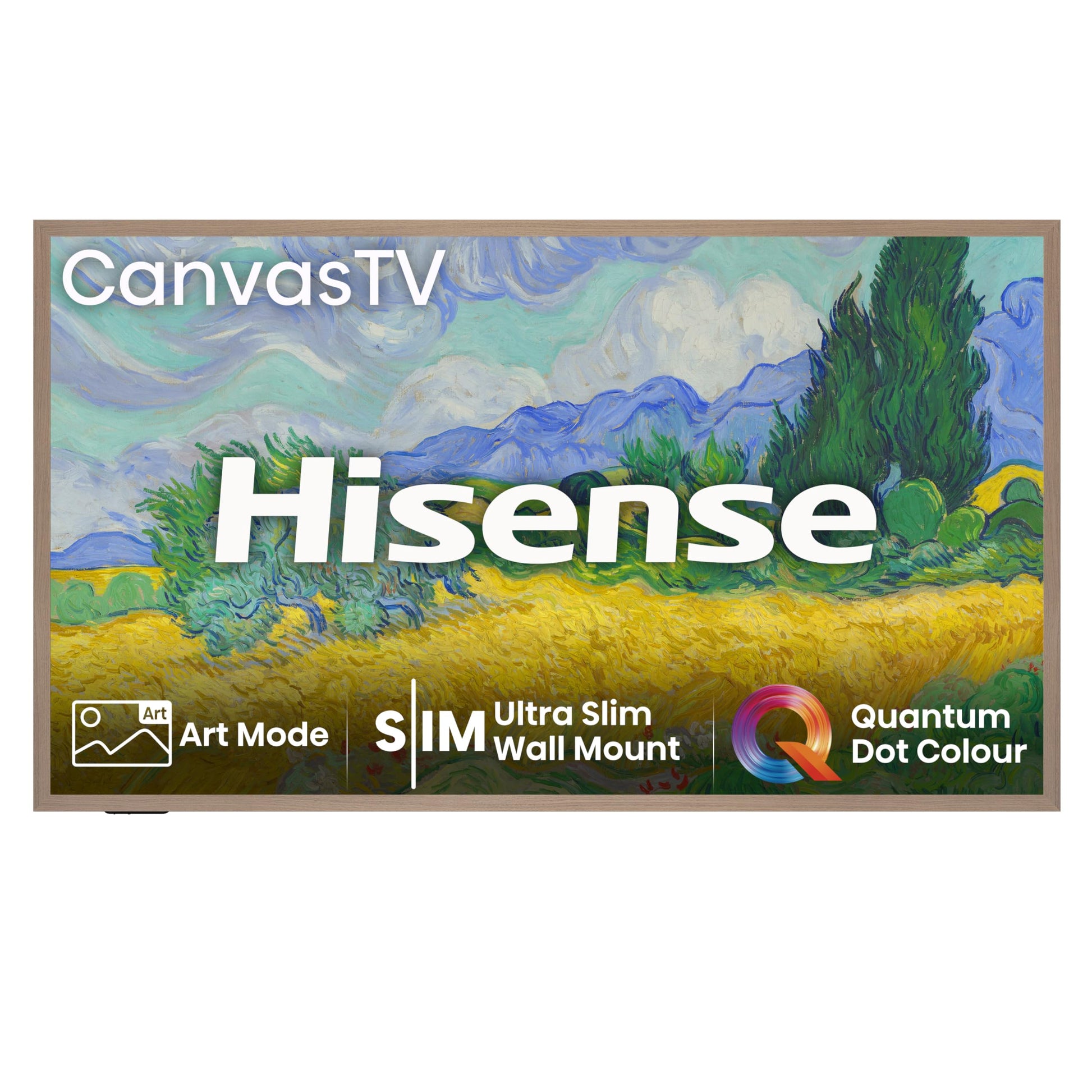 Hisense Pantalla de 55" Canvas TV S7N - Modo Arte,UltraSlim Wall Mount,4K Quantum Dot Color (2025)