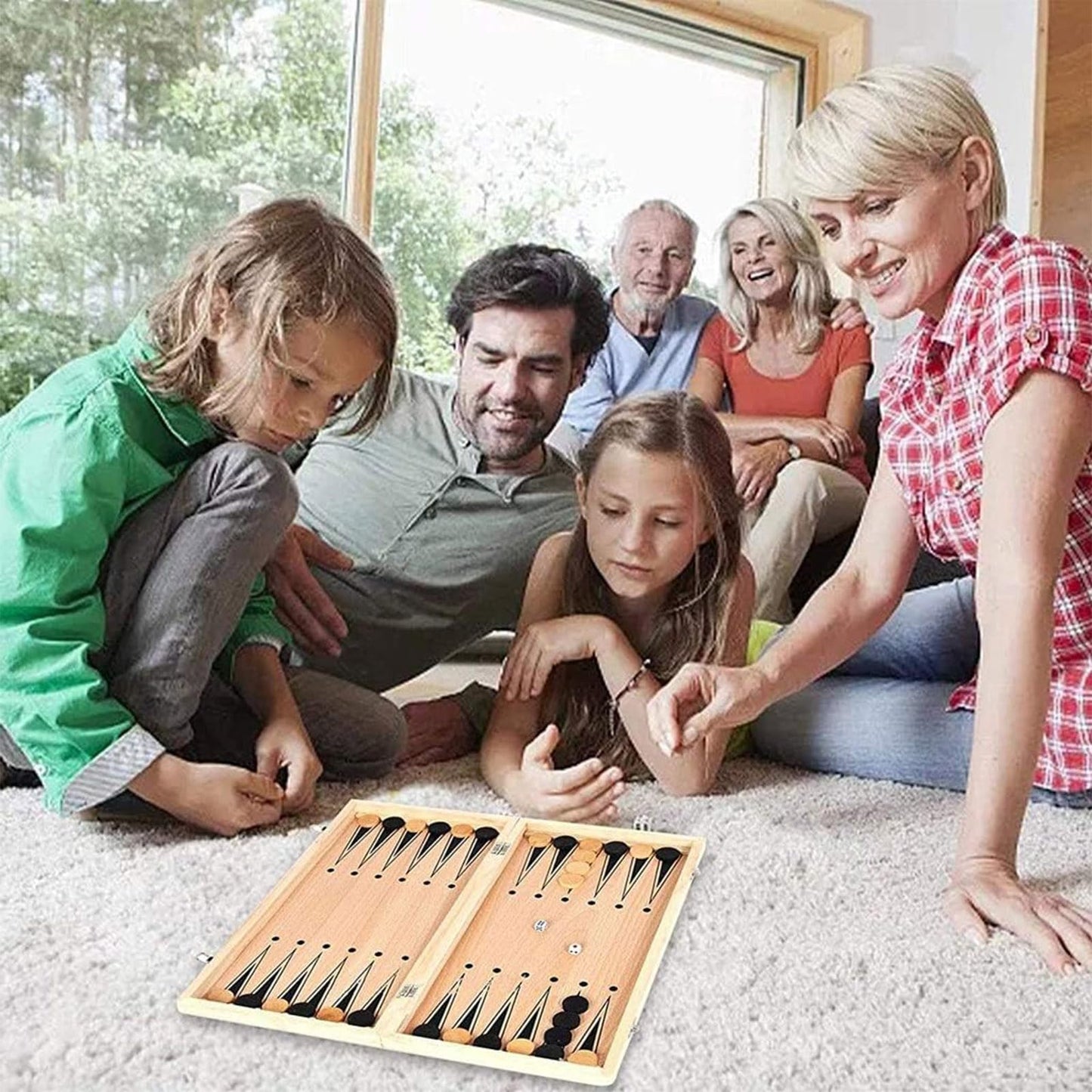 Juego de Ajedrez NOONSIAL Negro Plegable 3 en 1 para Niños y Adultos
