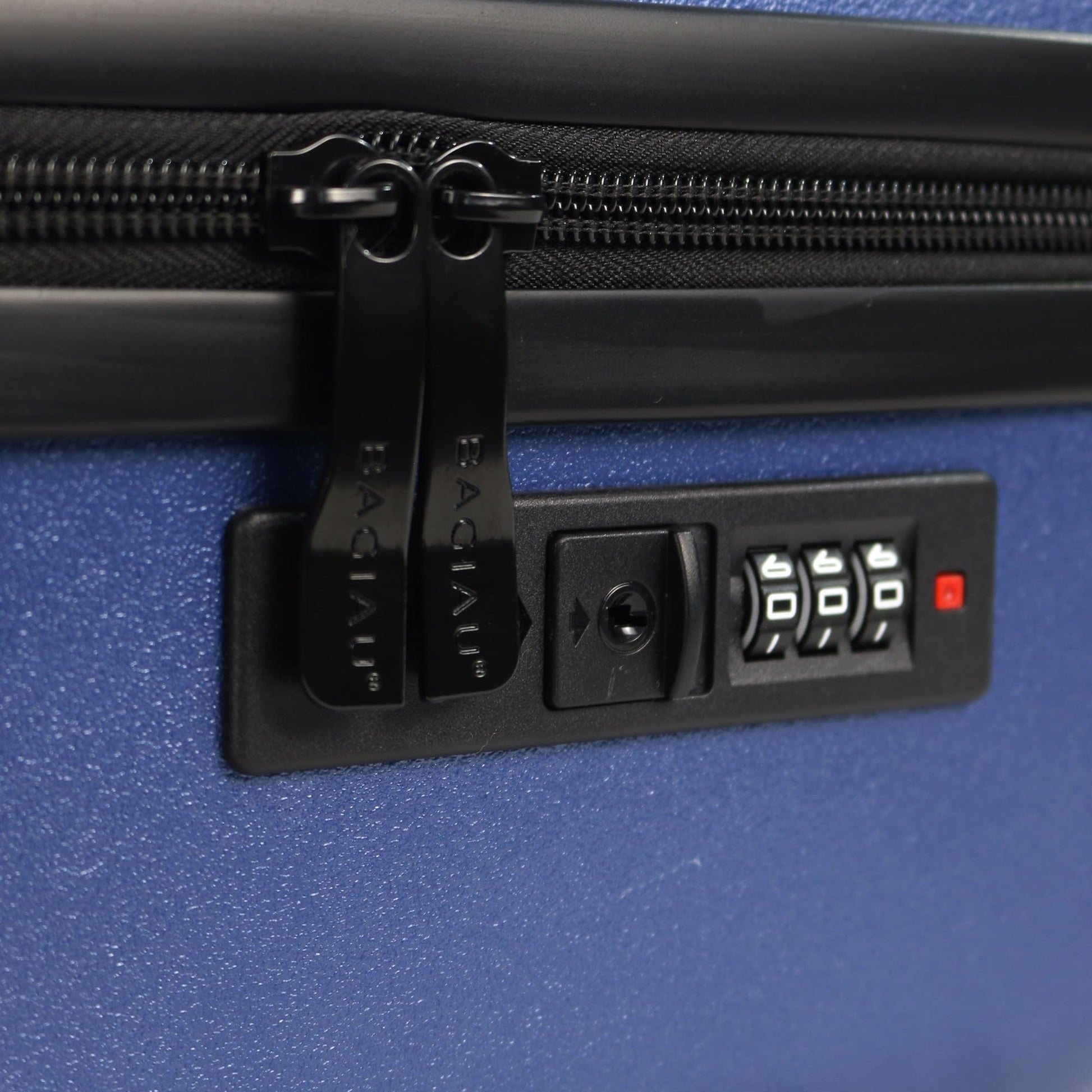 Bagiau Maleta de viaje carry on 20" rígida con 8 ruedas y candado integrado de color azul