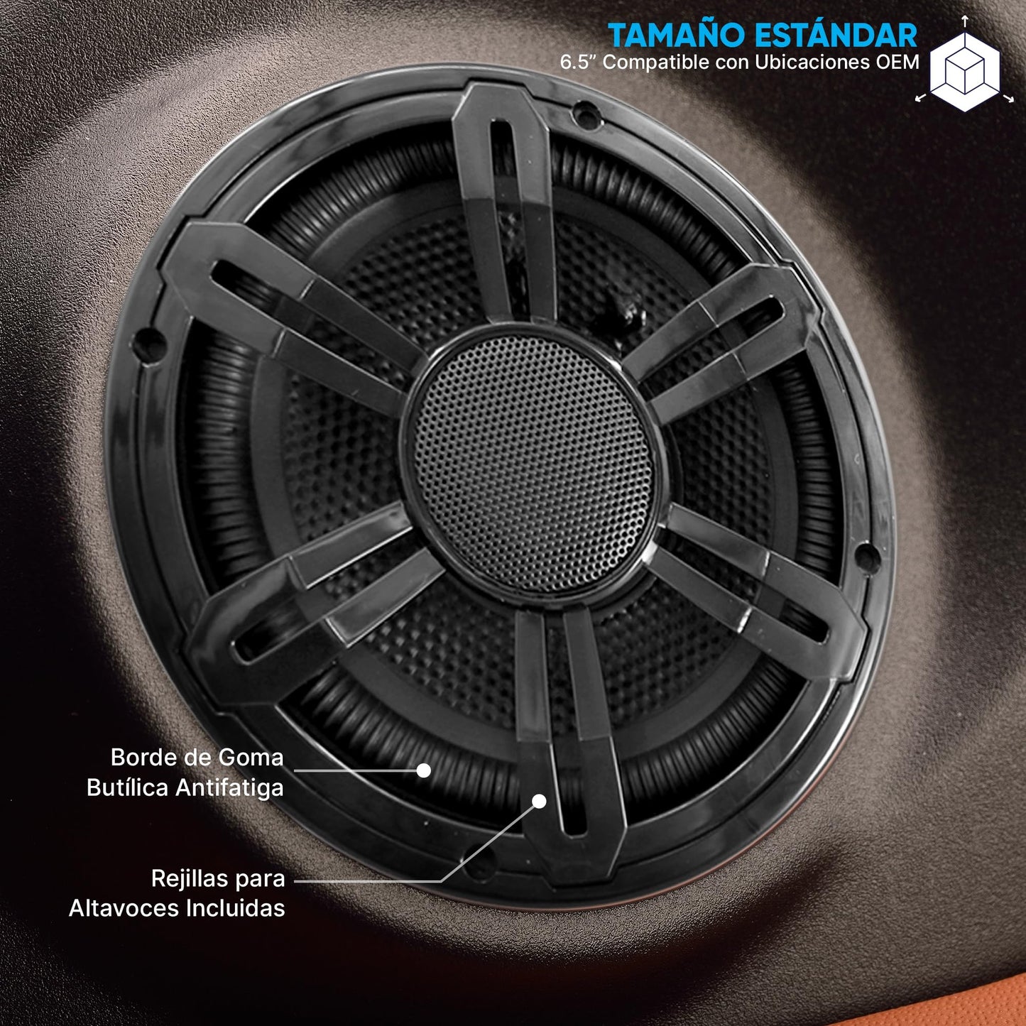Bocinas de Coche Pyle 6.5 Pulgadas con Tweeters de Aluminio y Redes de Cruce