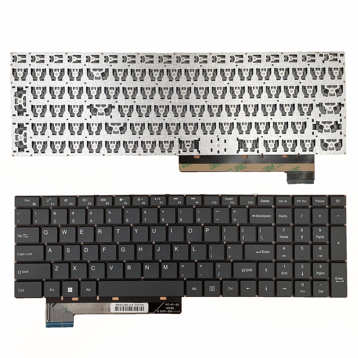Teclado de Repuesto Siakoocty Negro para Portátil GWNR71517 15.6 Estándar Inglés