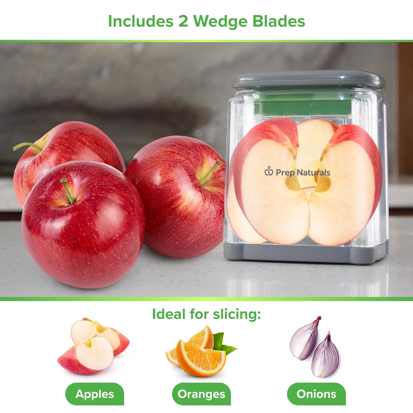 Cortador de Alimentos Manual PrepNaturals 3 en 1 para Papas Fritas y Verduras