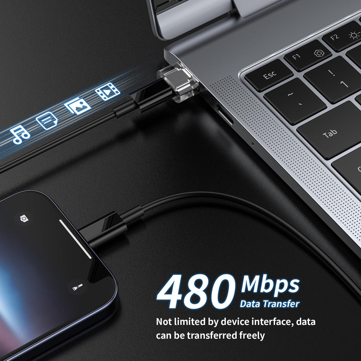 Adaptador USB C a USB Transparente Paquete de 5 Compatible con Apple Watch iPhone iPad Coche