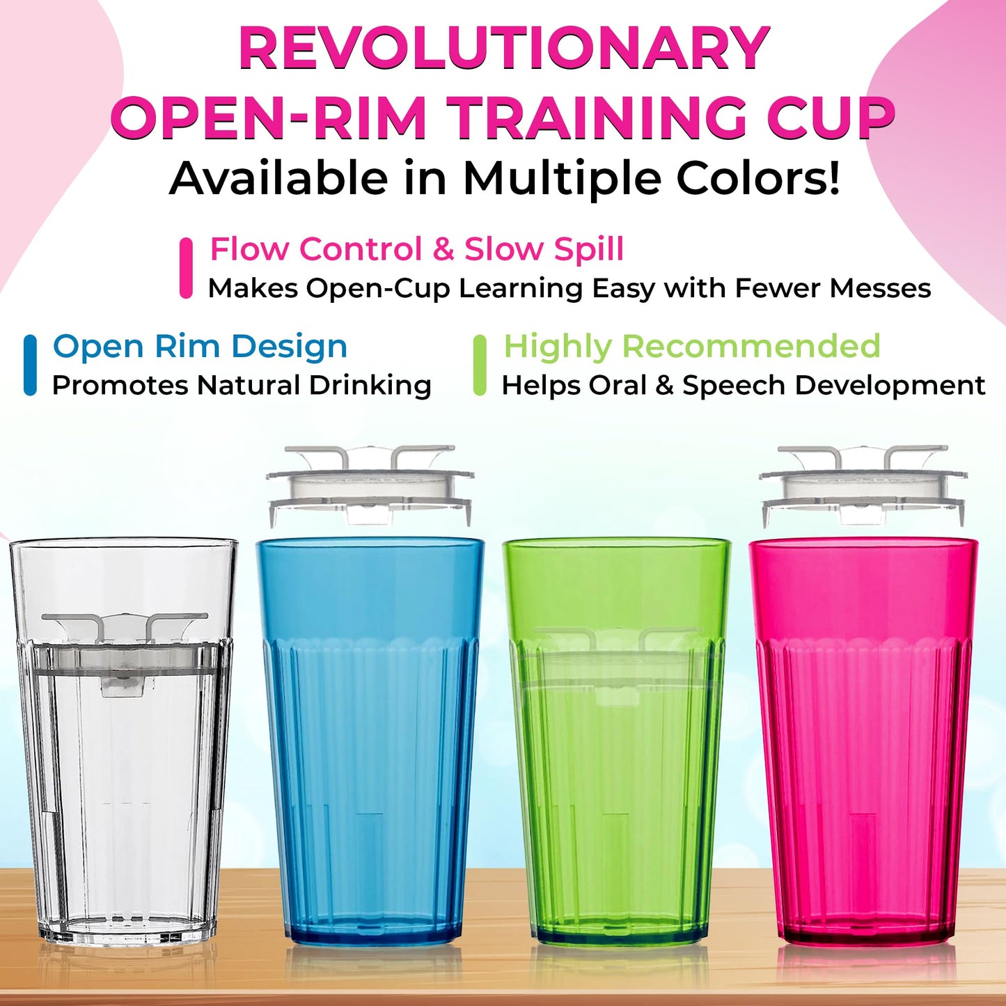 Reflo Smart Cup, una alternativa inteligente a "Sippy Cups" (rojo violeta – 2 unidades)