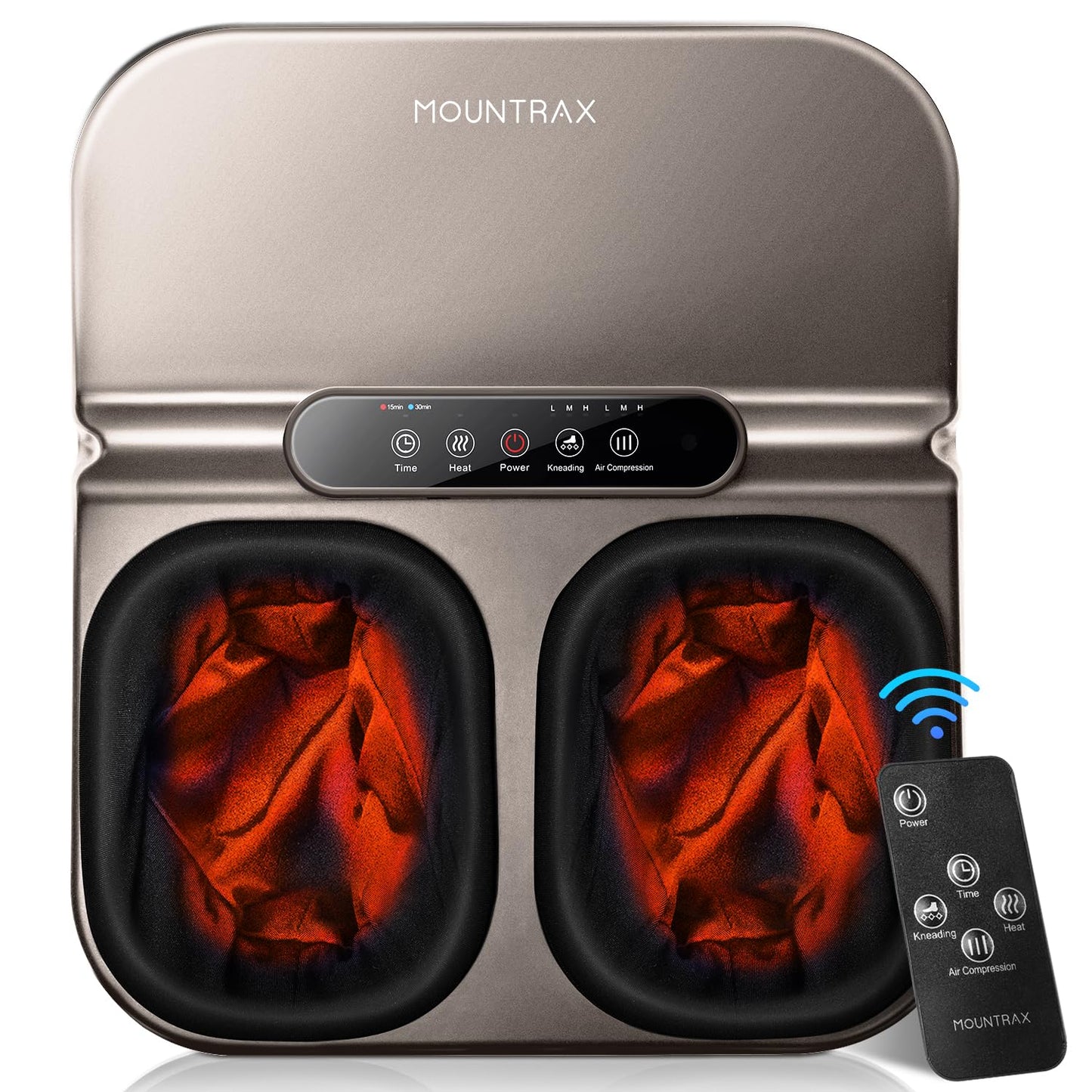 Máquina Masajeadora de Pies Mountrax Calor Shiatsu Amasamiento Profundo para Fascitis Plantar y Dolor para Hombres y Mujeres
