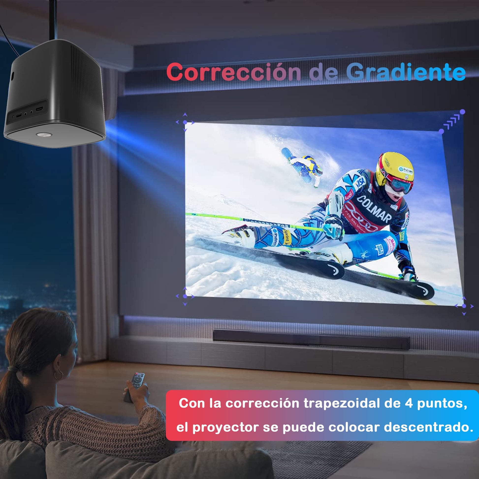 BIGVIEW Mini Proyector Portatil Profesional Android Wifi Bluetooth 4k
