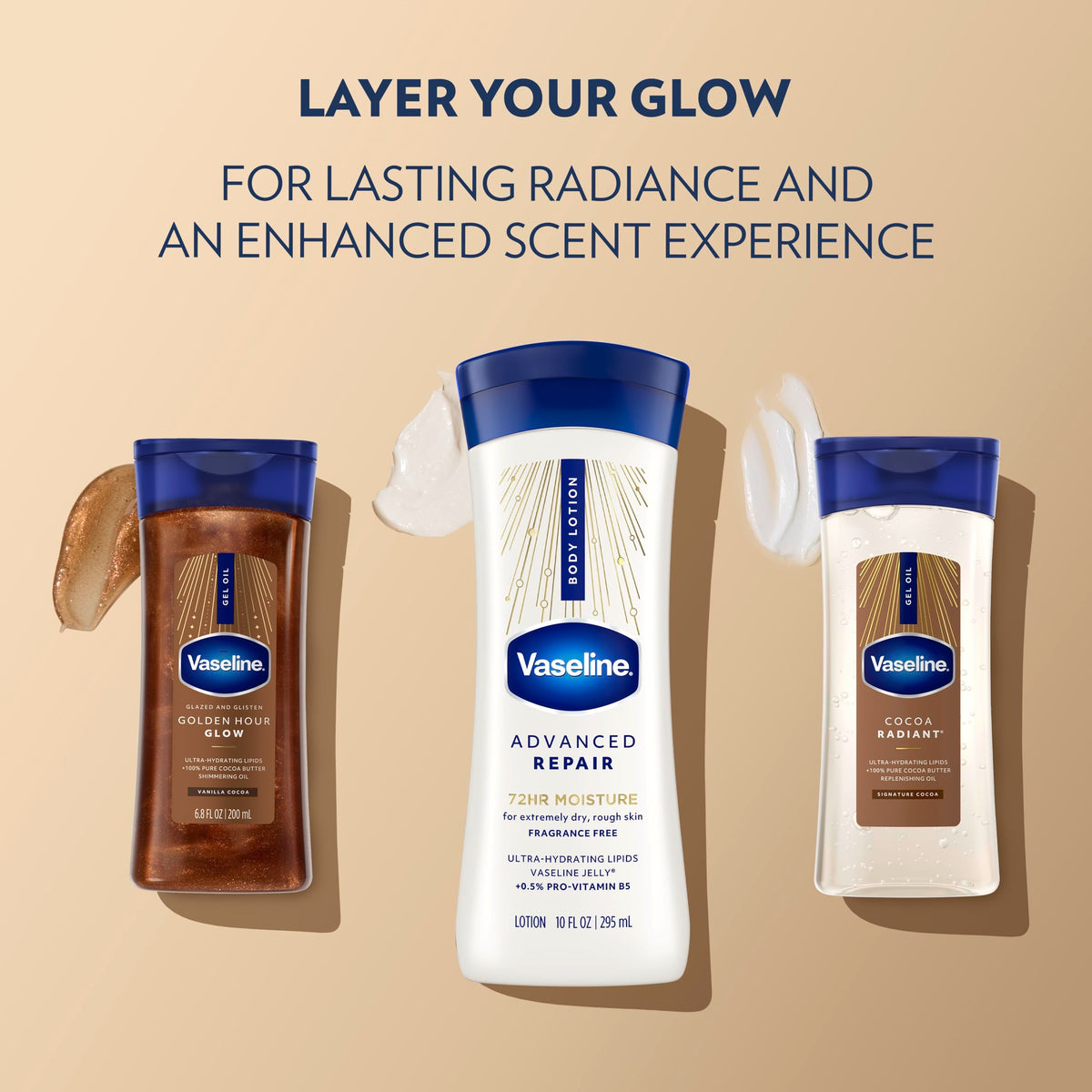Vaseline Intensive Care Body Lotion, Advanced Repair Unscented, 10 oz