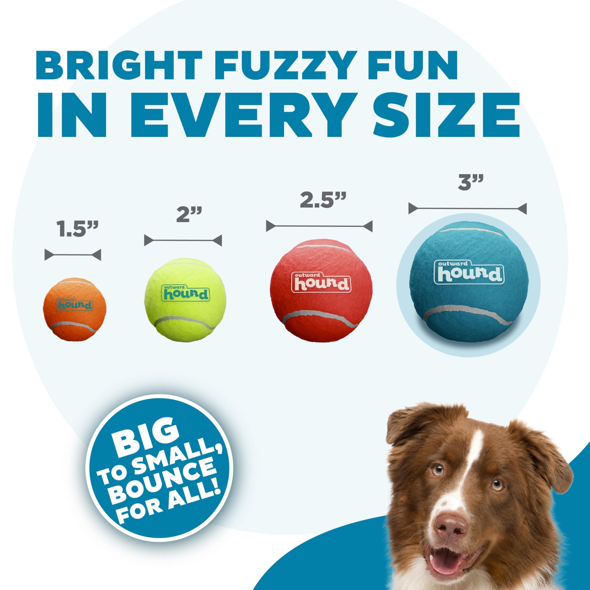 Juguete para Perro Outward Hound Squeaker Ballz Fetch Grande Pack de 4