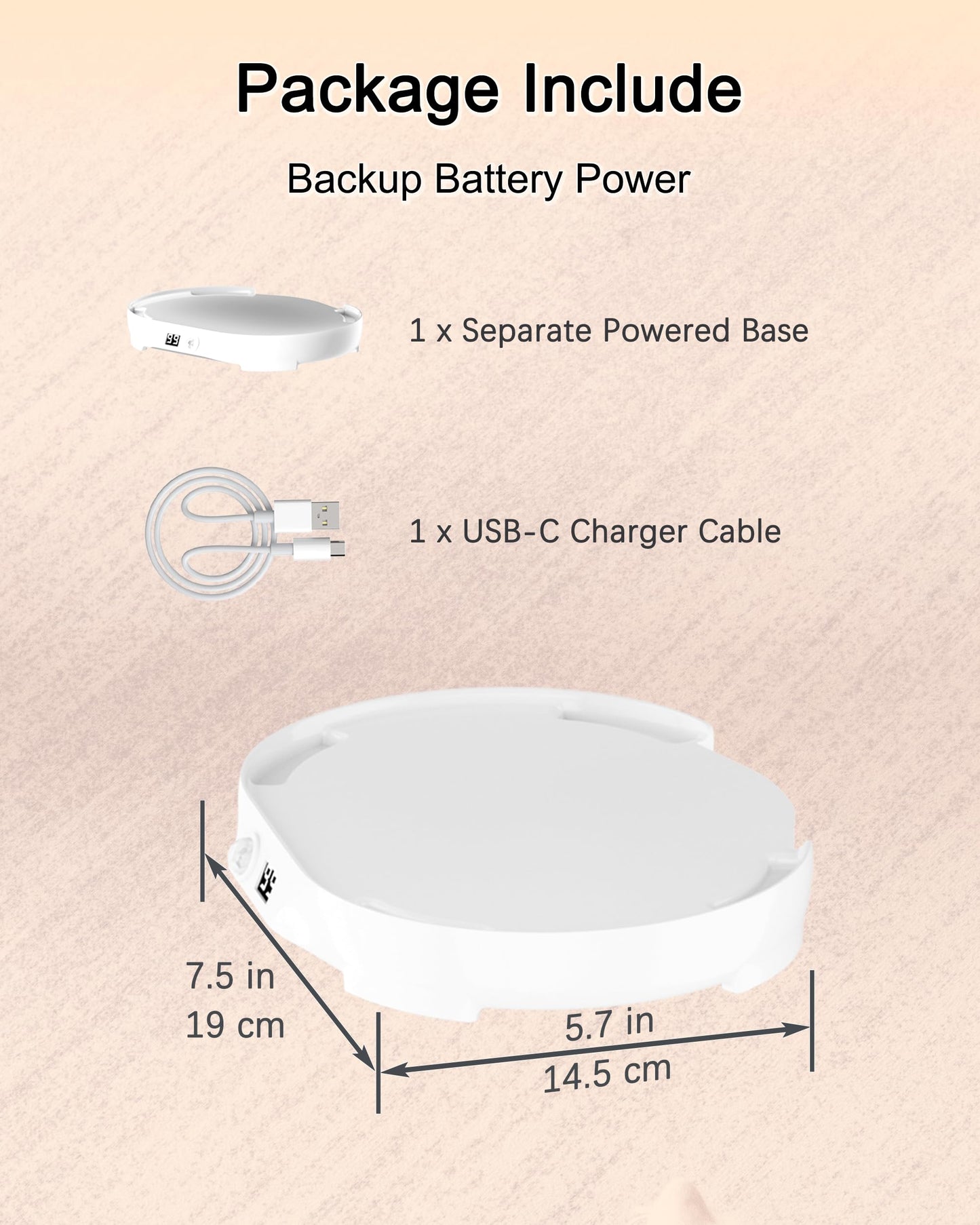 HAPUP Base de Carga Separada de Fuente para Gatos con Sensor Fuente Agua Gatos Batería de Repuesto Bebedero Gatos Automatico Fuente para Gatos sin Cable 2,2L Oval