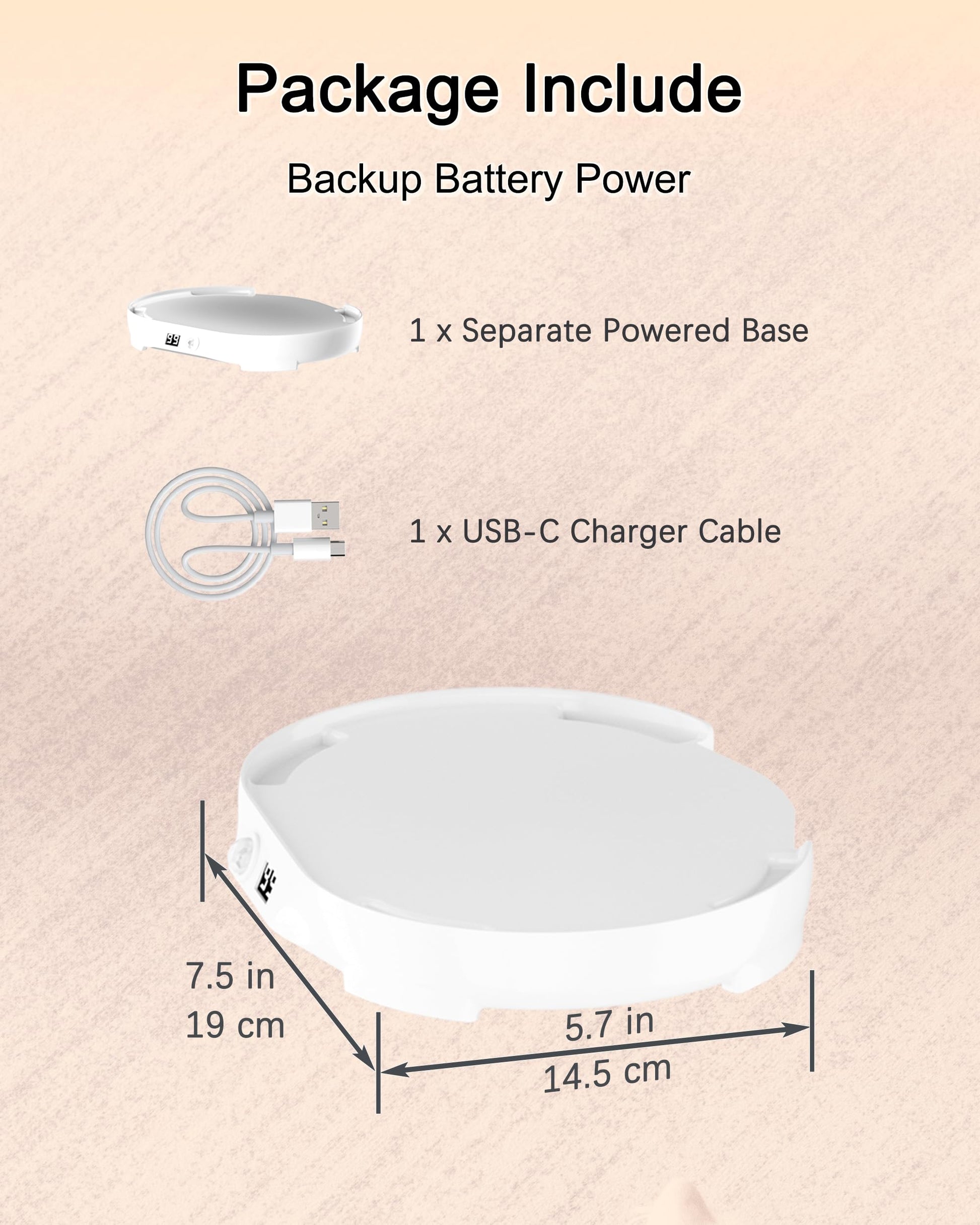 HAPUP Base de Carga Separada de Fuente para Gatos con Sensor Fuente Agua Gatos Batería de Repuesto Bebedero Gatos Automatico Fuente para Gatos sin Cable 2,2L Oval