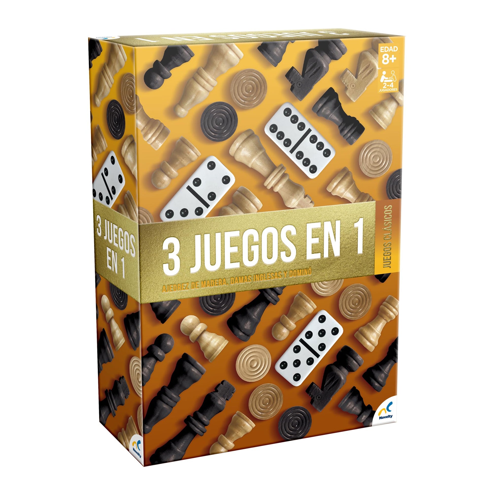Juegos Clásicos 3 en 1 Novelty Cartón Edad 96-144 Meses