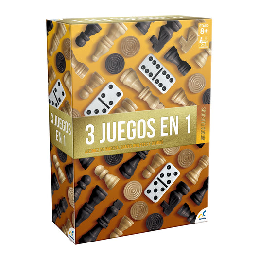Juegos Clásicos 3 en 1 Novelty Cartón Edad 96-144 Meses