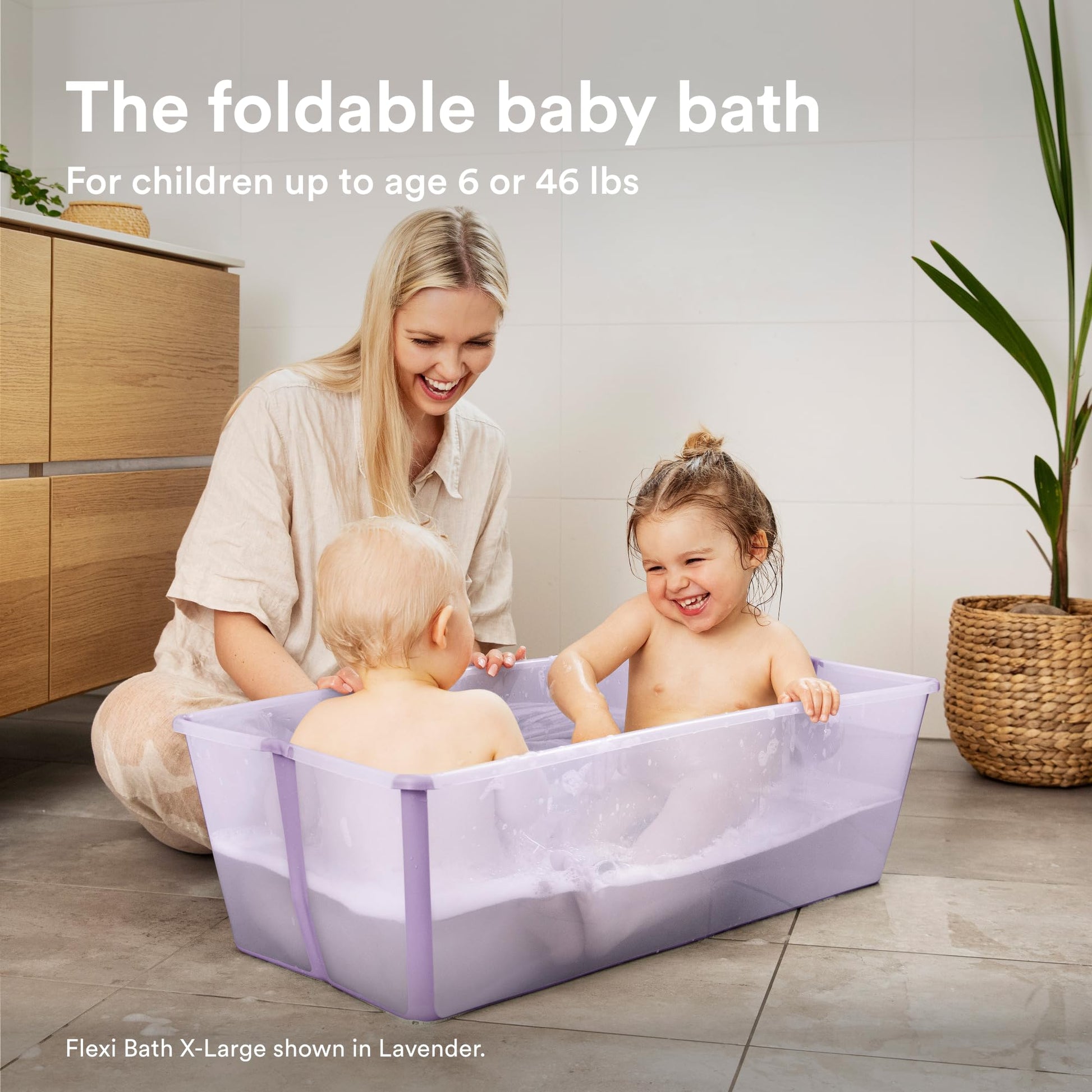 Bañera Stokke Flexi Bath XL, Mickey Celebration - Bañera plegable para bebé - Ligera, duradera y fácil de guardar - Práctica para usar en casa o de viaje - De o a 6 años