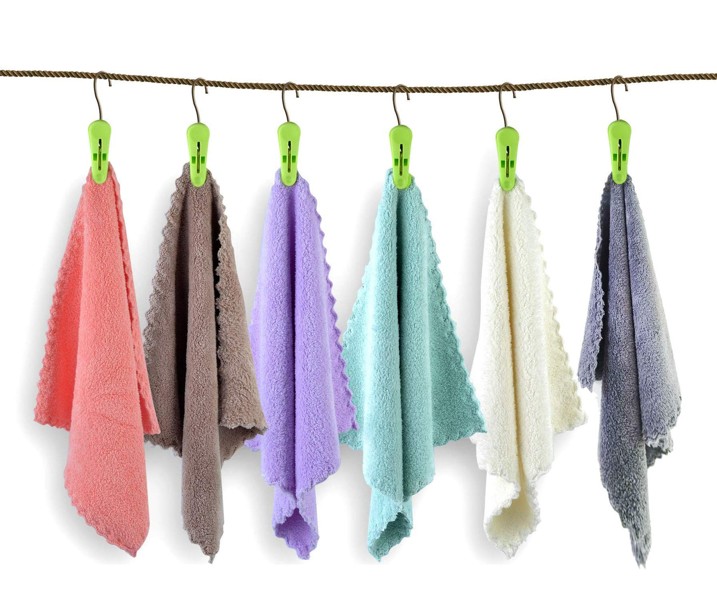 Kyapoo - Juego de 12 paños de microfibra de 12 x 12 pulgadas, extra absorbentes y suaves para recién nacidos, bebés y niños pequeños