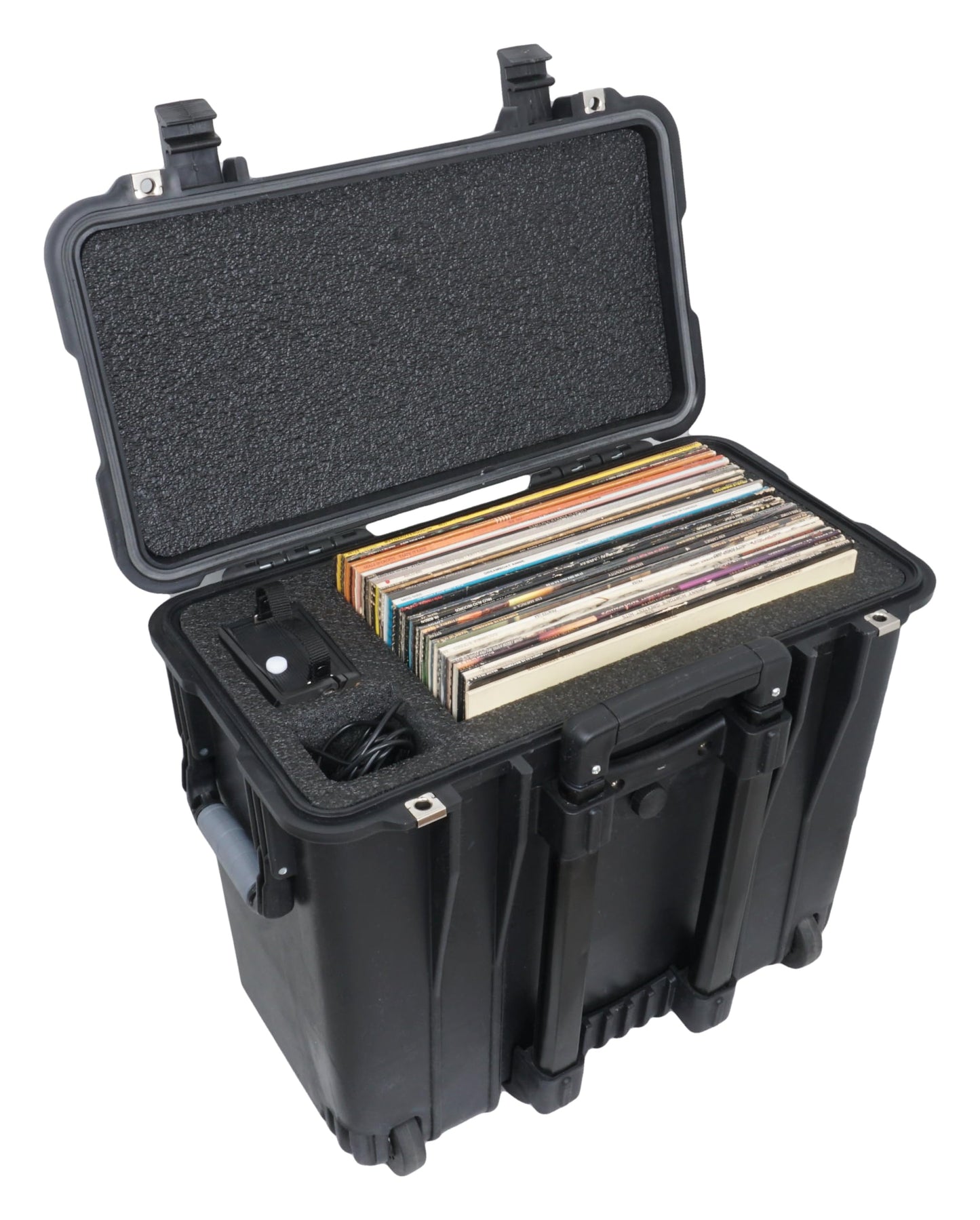 Case Club 50 - Funda impermeable para discos de vinilo con ruedas