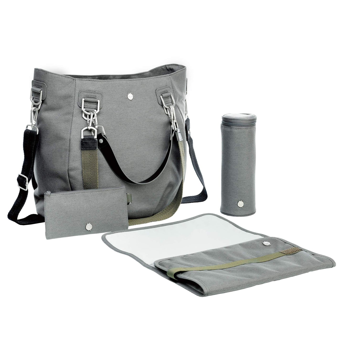 Lassig Lassig Green Label Mix 'n Match - Bolso para pañales, color gris