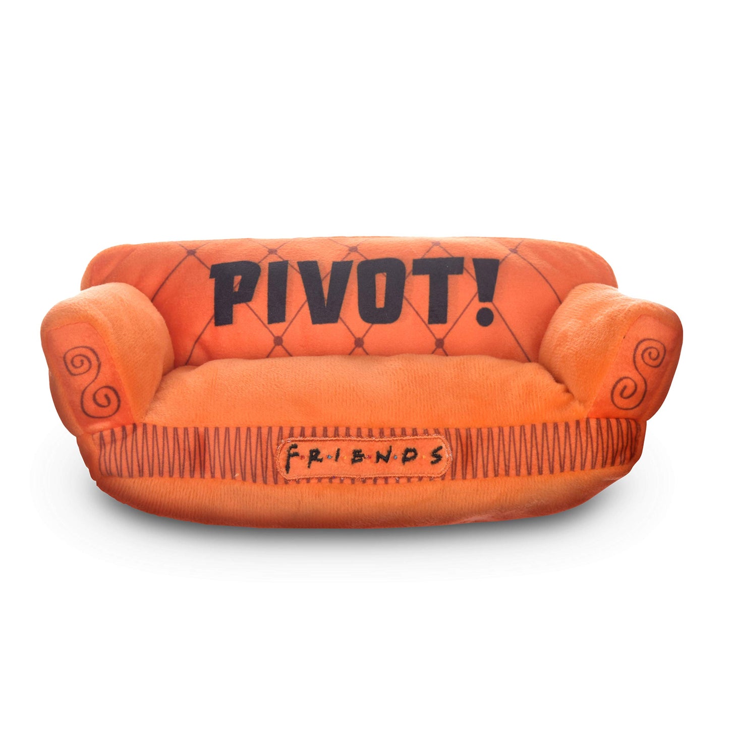 Friends the TV Show Amigos - Juguete para Perro, sofá pivotante Naranja de Friends TV Show Peluche Animal Dog Toy Friends TV Show Merchandise Peluche Dog Toy de 10 Pulgadas (FF13115)