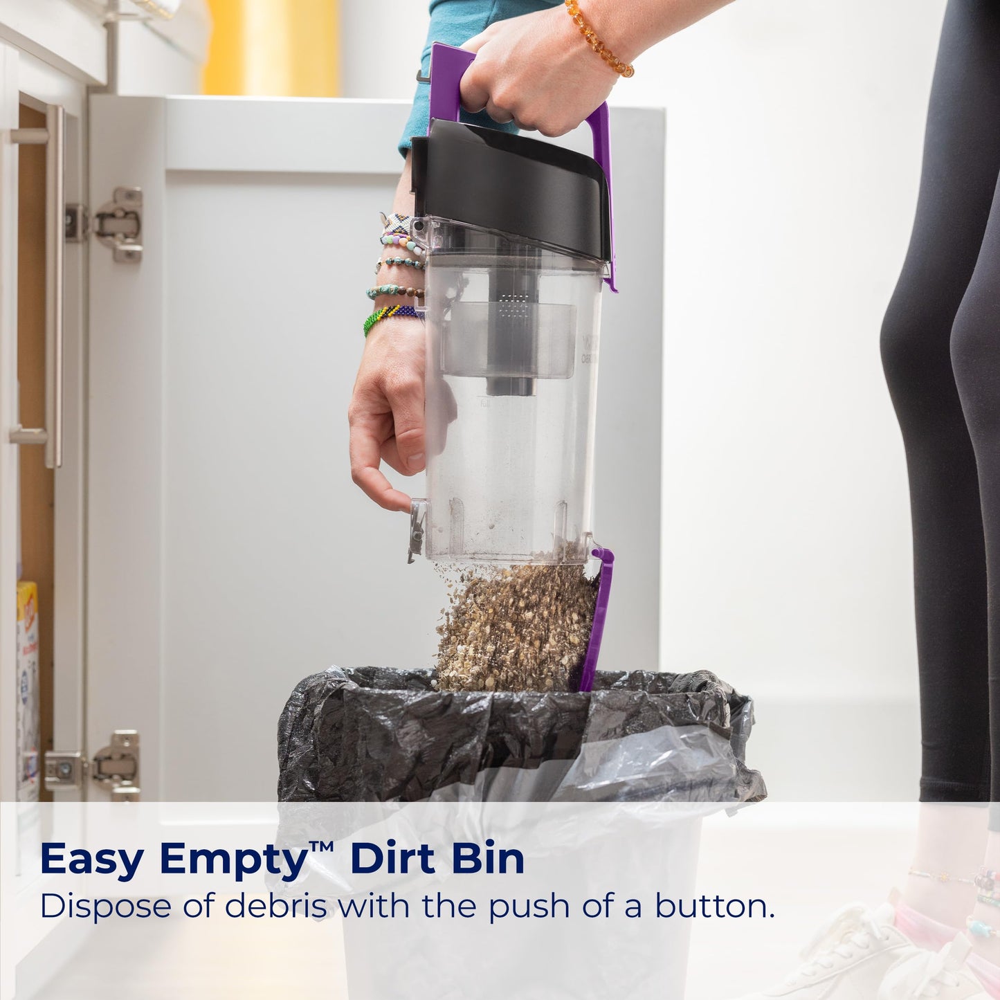 Bissell CleanView Aspiradora Vertical compacta Turbo con Varilla de liberación rápida, Potencia de tamaño Completo, tamaño Compacto para Apartamentos y dormitorios, 3437F