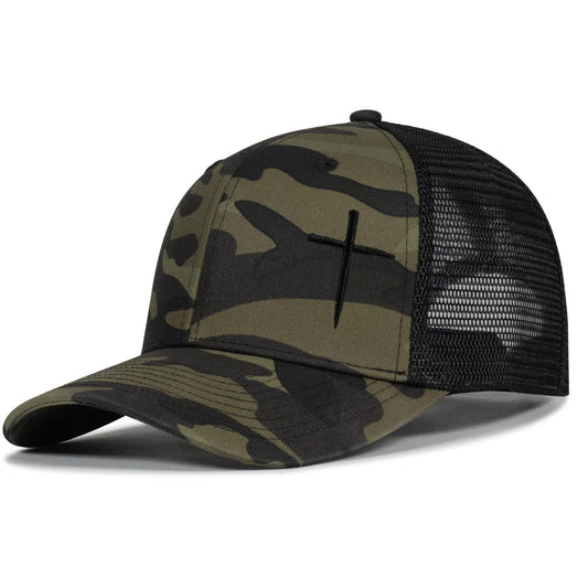 DOEO JNSPO Gorros cristianos para hombres y mujeres, gorro con cruz de Jesús de 3 clavos, regalos religiosos cristianos para cumpleaños/Navidad, gorro con cruz bordada