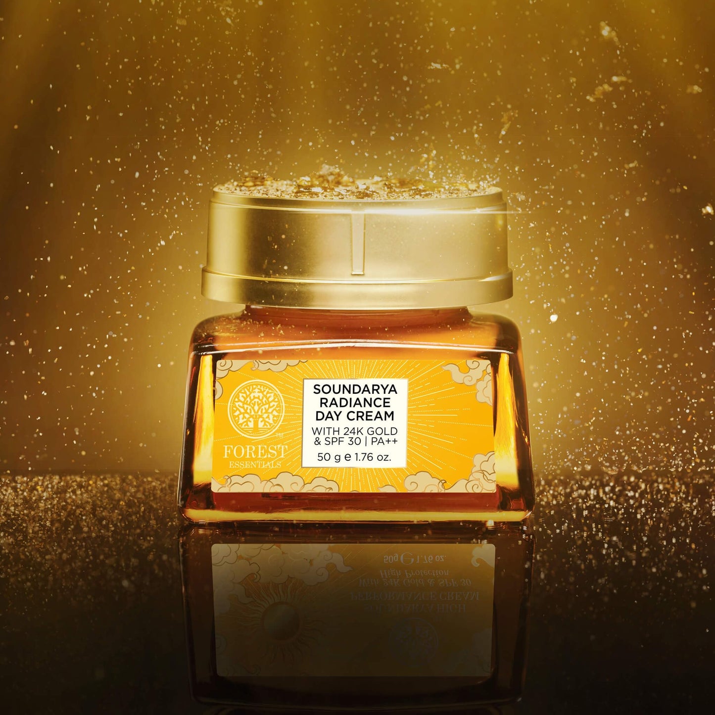 Forest Essentials Soundarya Radiance Cream With 24 Karat Gold & Spf 25 - 50G/1.7 Oz. 50 Milliliters