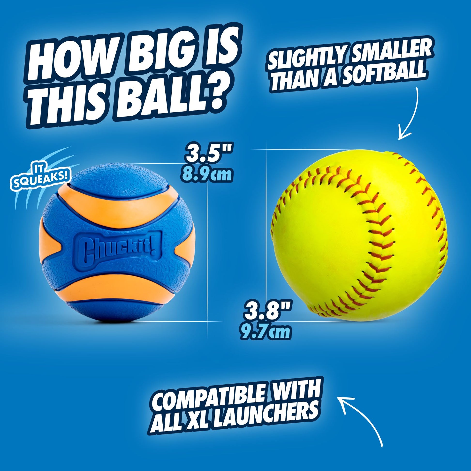 Chuckit! Ultra Squeaker Ball 47090 - Pelota para chirriar