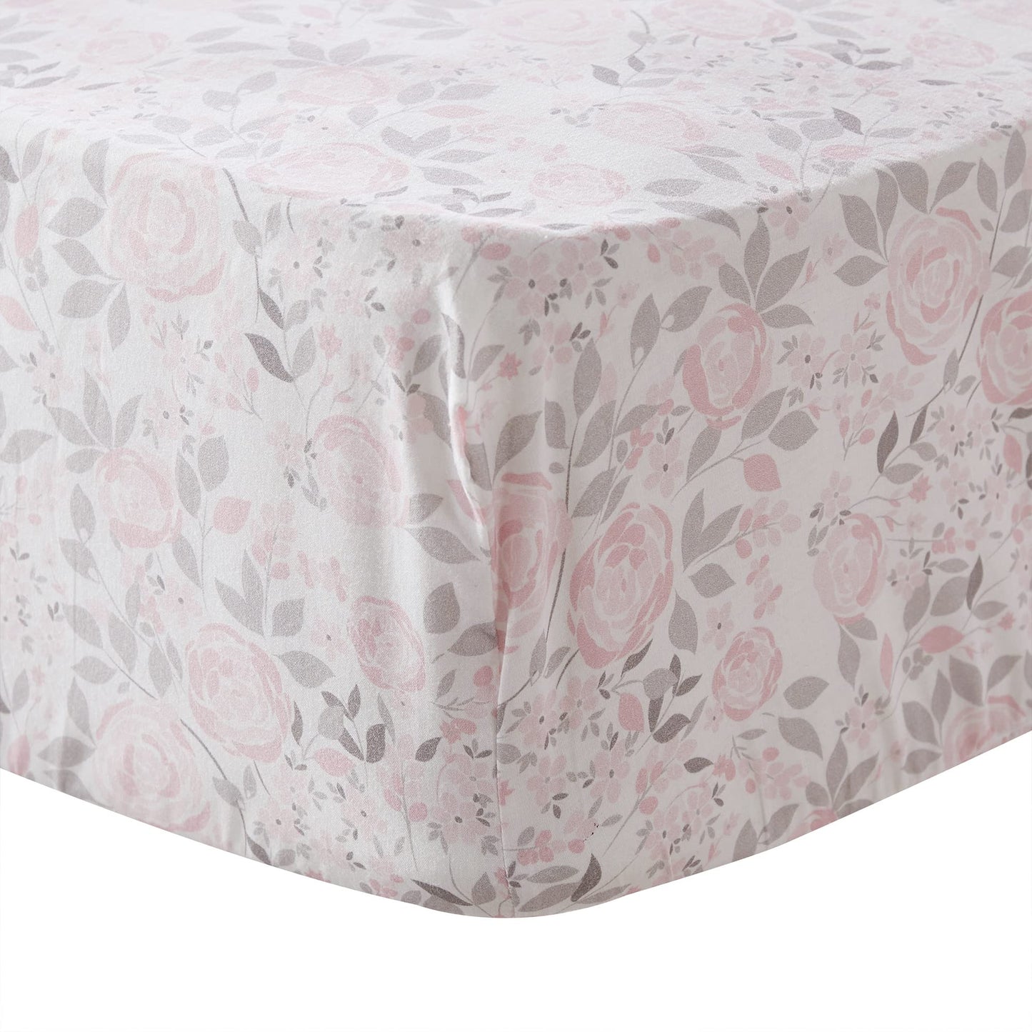 Levtex Baby - Colette Crib Bed Set - Baby Nursery Set - Grey Pink White - Unicorn - 5 Piece Set Includes Quilt, Two Fitted Sheets, Wall Decal & Skirt/Dust Ruffle