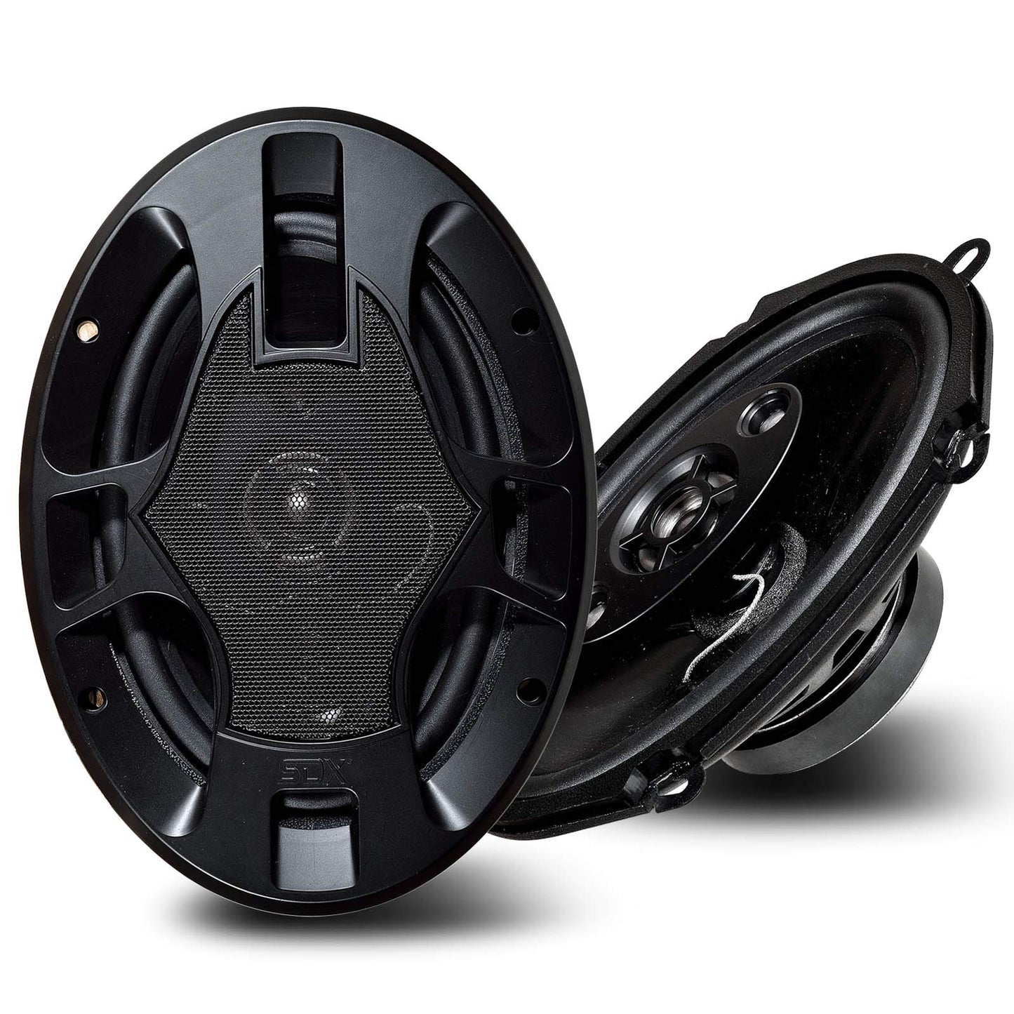 SONDPEX - Altavoz de coche de 5 x 7 pulgadas / 6 x 8 pulgadas, par de 4 vías, altavoces coaxiales para coche, sistema de altavoces estéreo para coche, altavoz de audio para coche, altavoz de agudos de