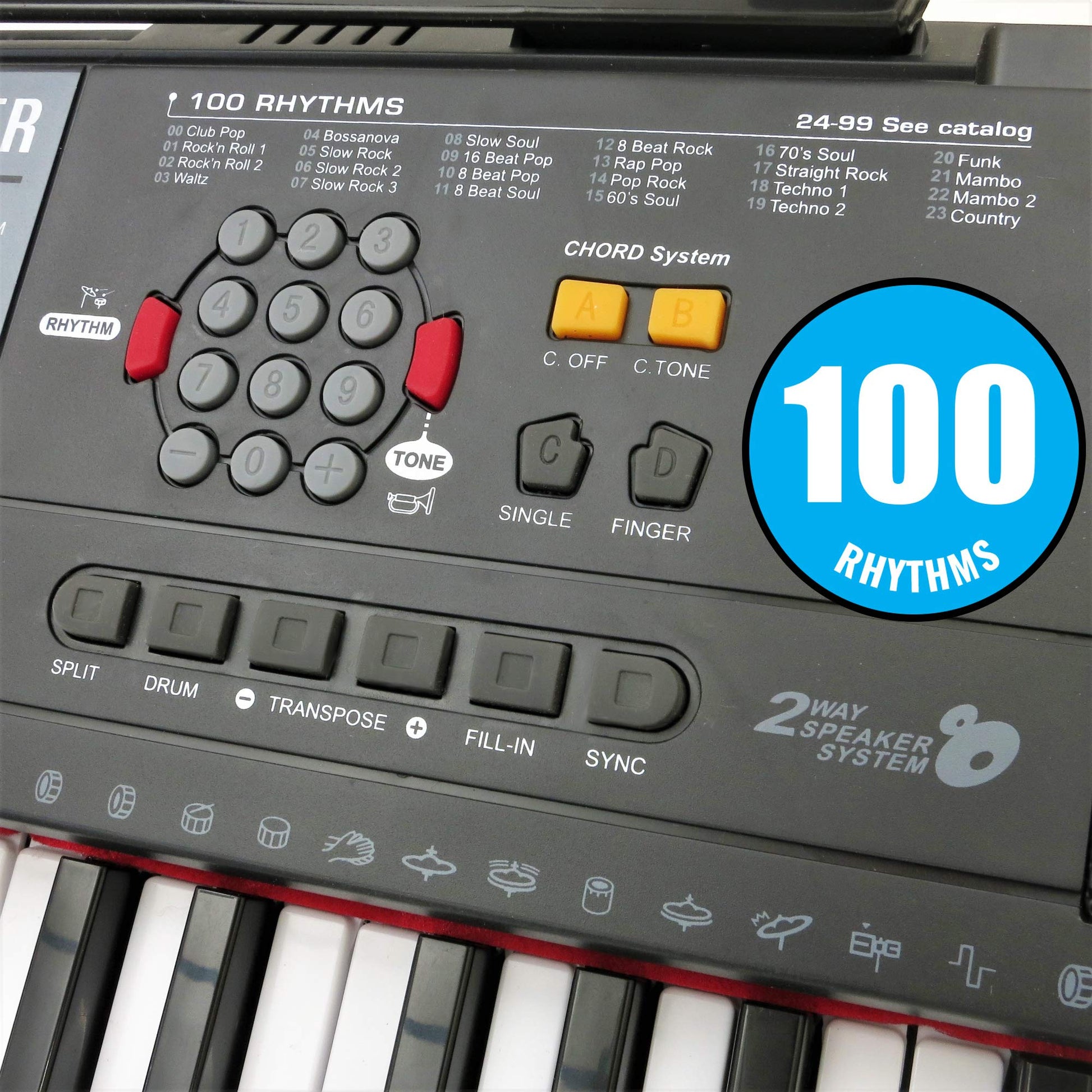 Teclado de Piano Eléctrico Digital Plixio Negro 61 Teclas con Soporte para Principiantes