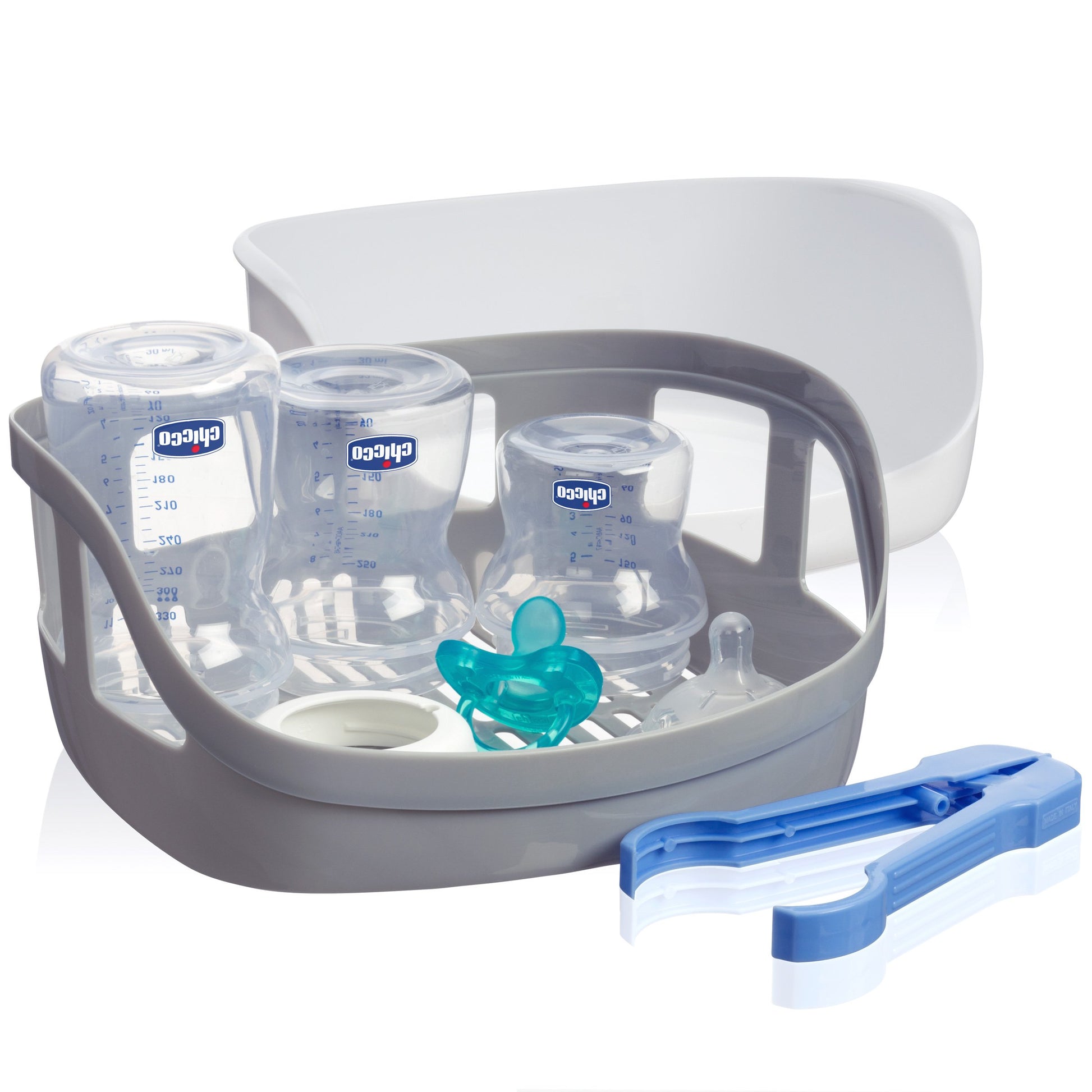 Esterilizador de Vapor de Microondas Blanco Gris Elimina el 99.9% de Suciedad Rápida y Naturalmente