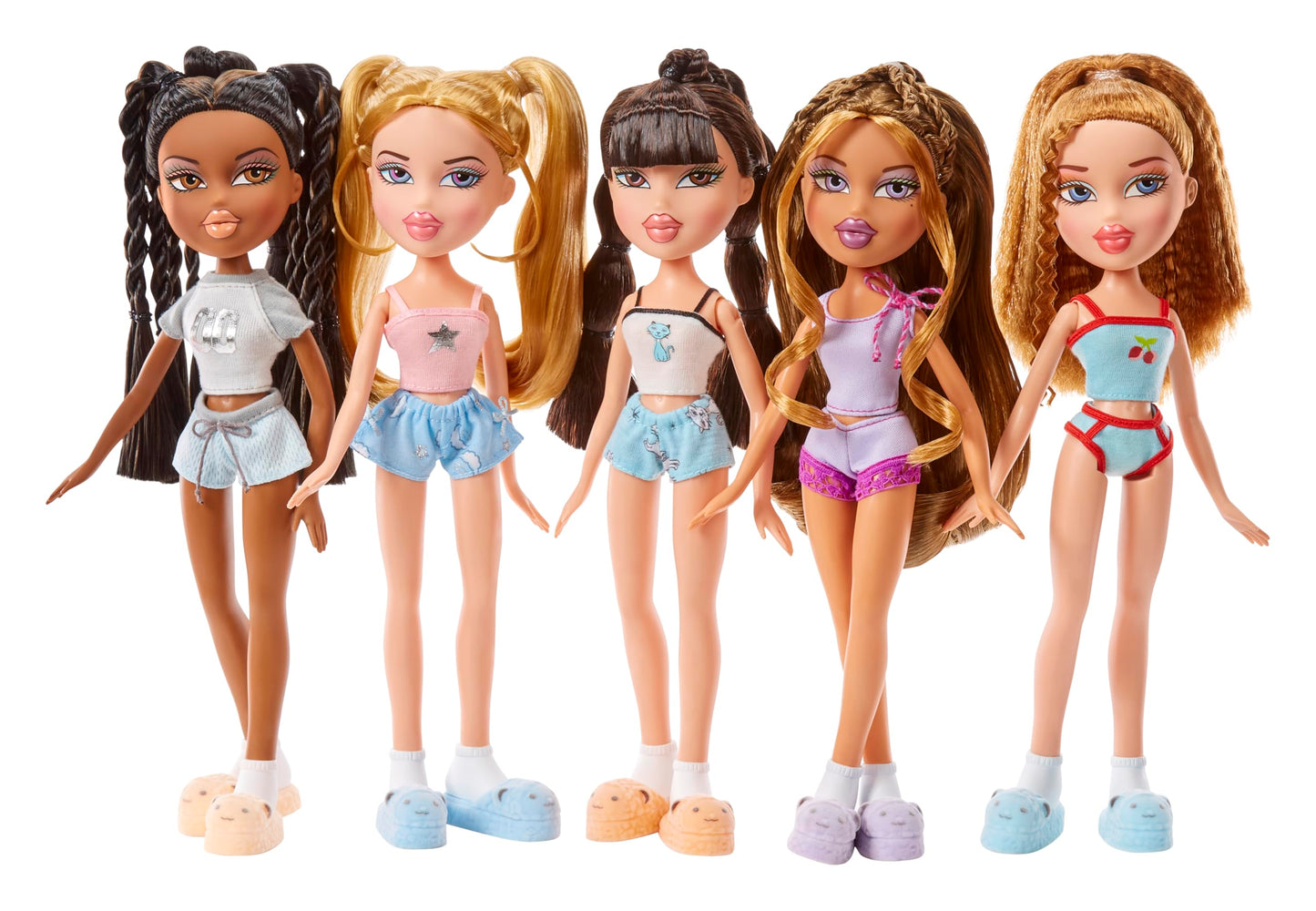 Bratz Fiesta de Pijamas - Muñeca de Moda Jade - con 2 Conjuntos de Pijamas, Animal de Peluche y Accesorios - Apta para Niños y Coleccionistas