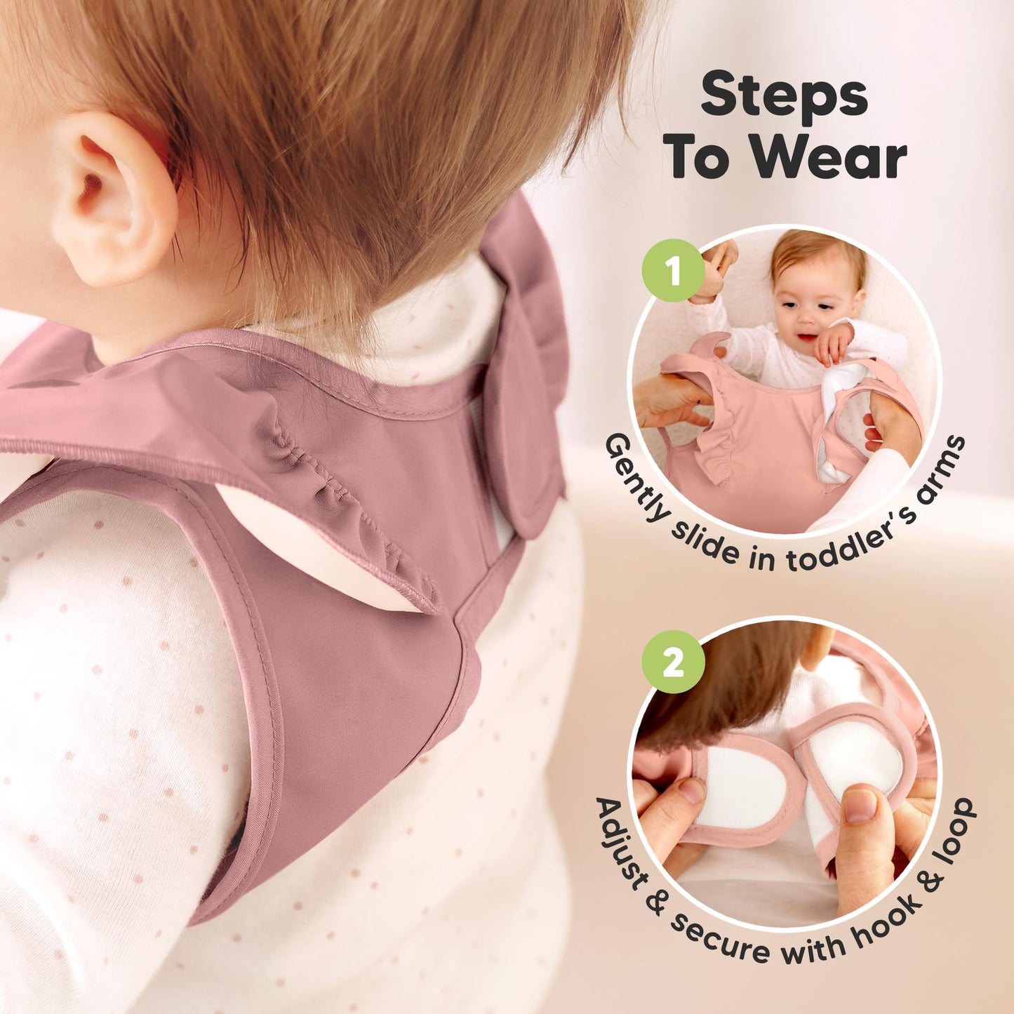 KeaBabies - Baberos impermeables para bebé niña, niño, paquete de 2 baberos ligeros y grandes para comer, colectores de alimentos portátiles, esenciales de alimentación para bebés de 6 a 12 meses