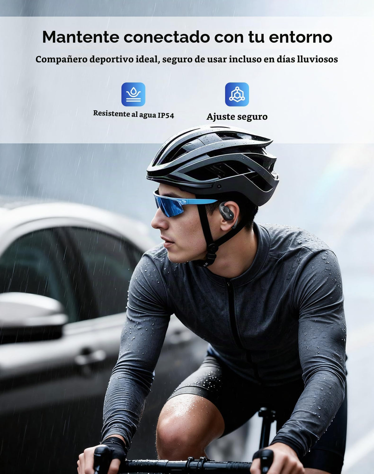 Auriculares Deportivos Eigsupia Abiertos Bluetooth 5.3 con Visualización Digital para Ciclismo