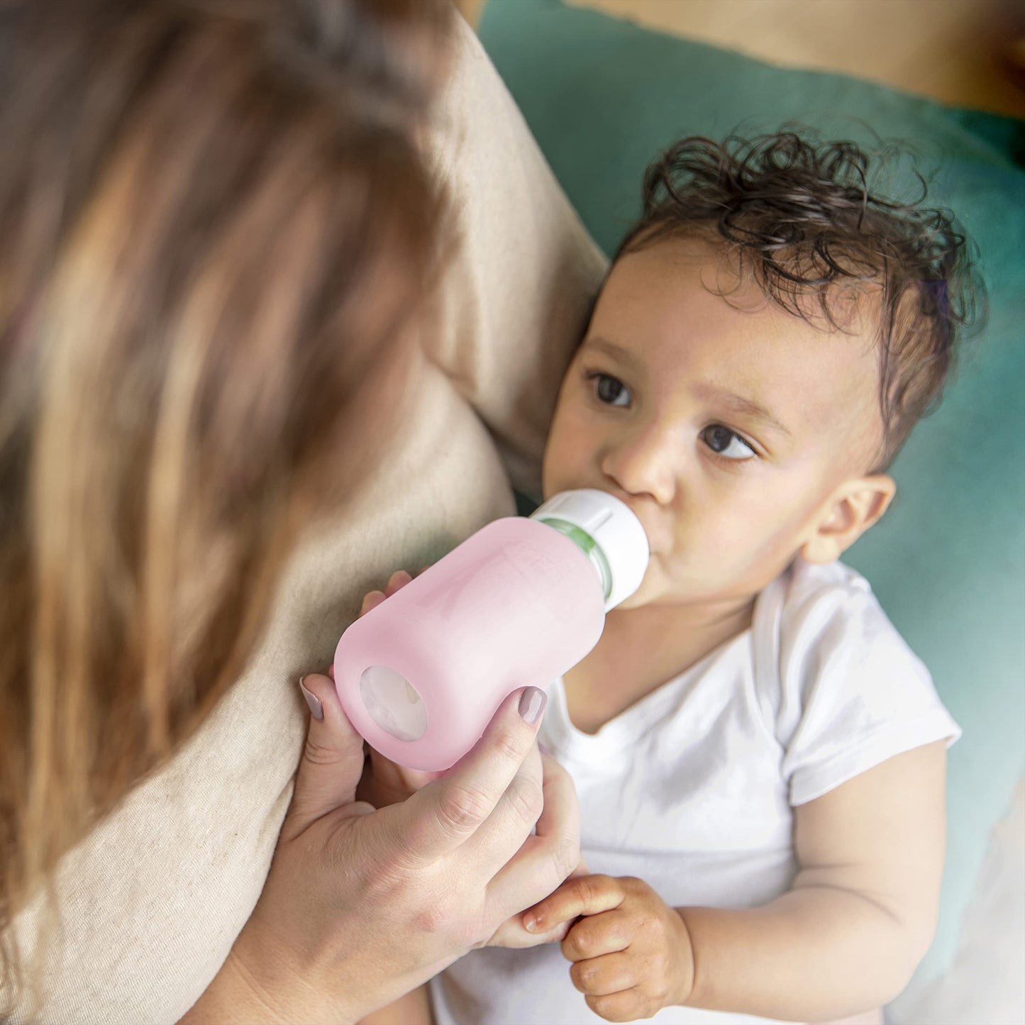 Biberón Dr. Brown's rosa silicona 4 onzas