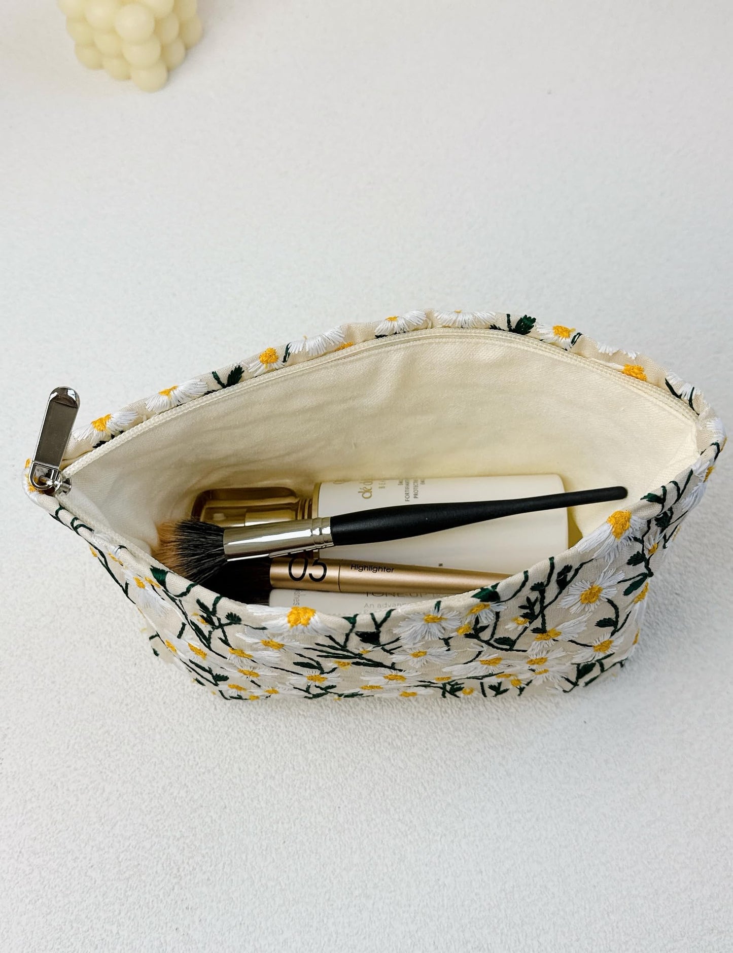 RIKMOXR MAKYE UP BOLSA, Margarita, Bolsa de maquillaje de flores