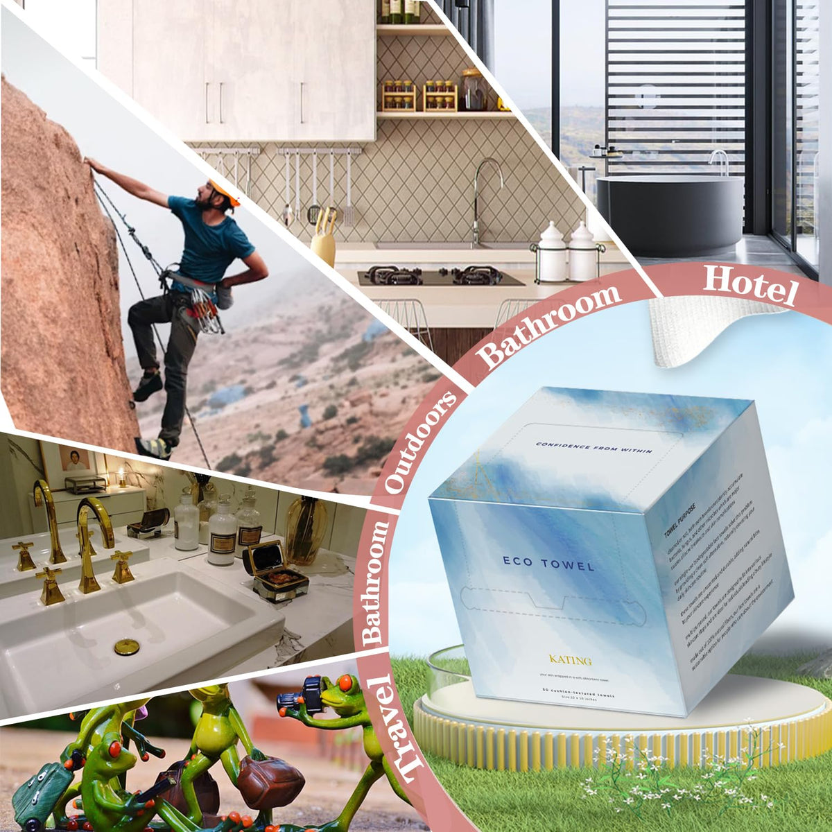 Toallas faciales desechables biodegradables suaves para piel sensible, paños sin pelusa para lavado facial, cuidado de la piel y eliminación de maquillaje, toallas húmedas y secas, 50 hojas (2)