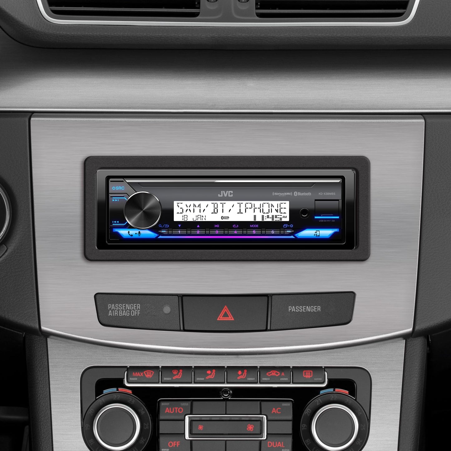 JVC KD-X38MBS, receptor multimedia digital para auto y marino con Bluetooth, USB, listo para SiriusXM, compatible con Amazon Alexa, PCB con revestimiento conforme