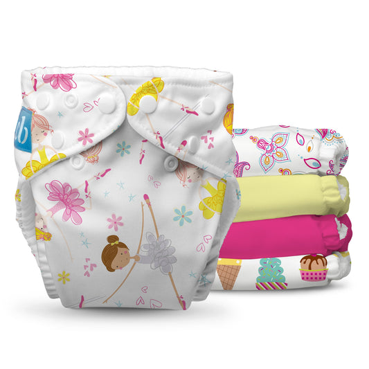 Pañales De Tela Reutilizables Charlie Banana Azul Ajustables con Insertos Absorbentes para Bebés y Niños Pequeños Paquete De 5
