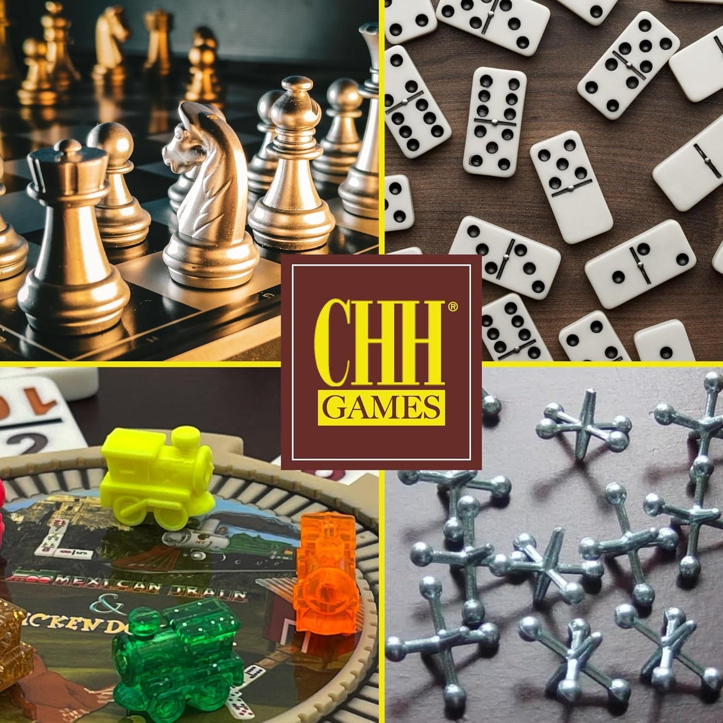 Dominoes CHH Aluminio Juego de Doble 12 Puntos