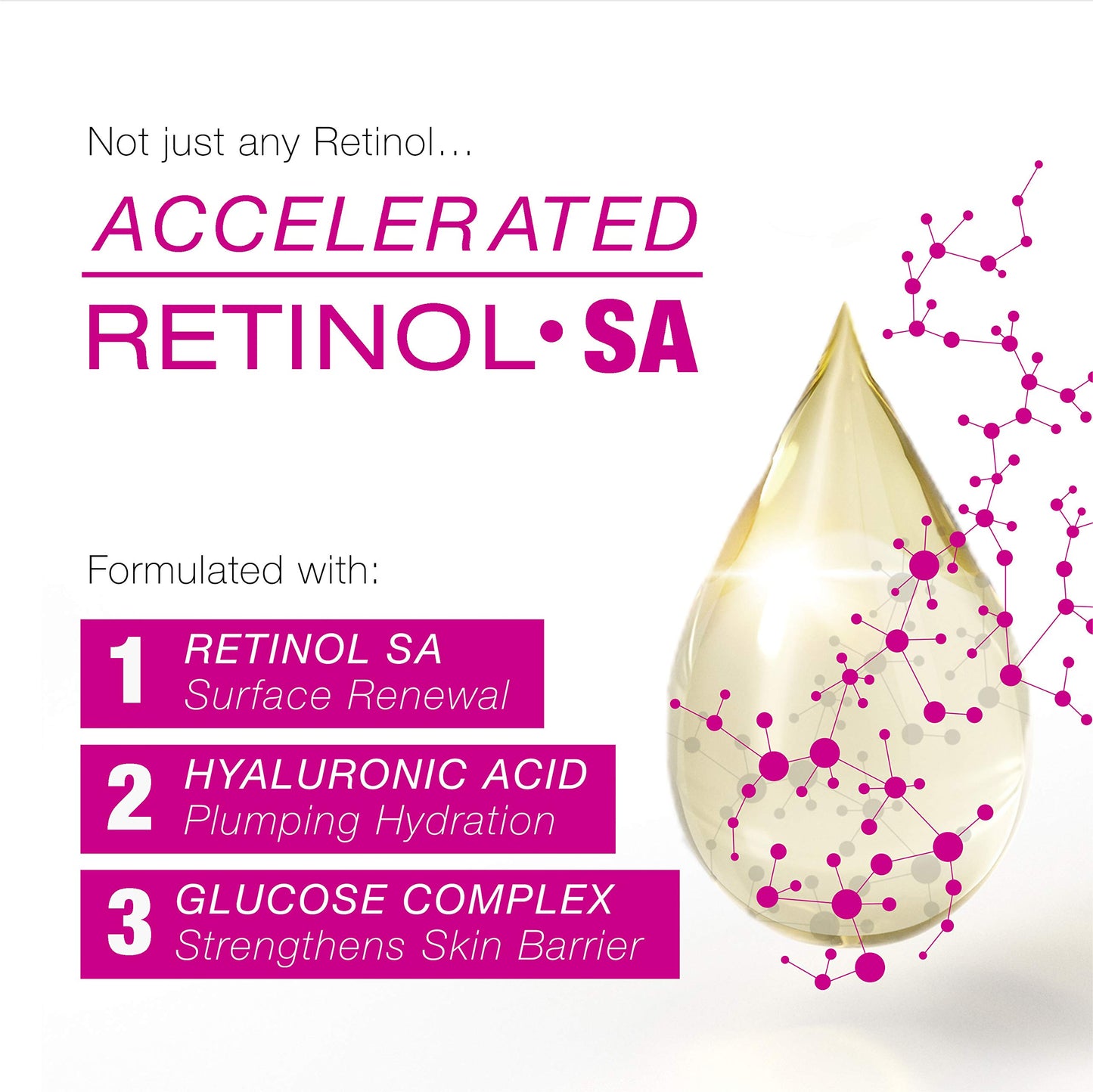 Neutrogena Rapid Wrinkle Repair Anti-Wrinkle Serum with Retinol, Hyaluronic Acid, and Glucose Complex Retinol Booster, 1 fl. oz