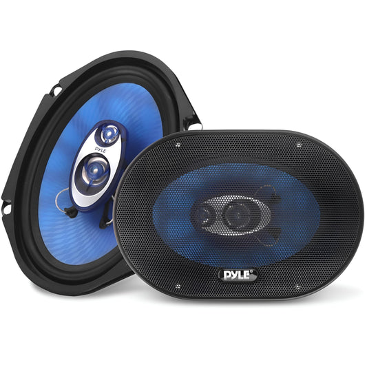 Altavoz Auto Pyle Azul 3 Vías 200W Impedancia 4 Ohmios Cono Poliuretano 5.25 Pulgadas