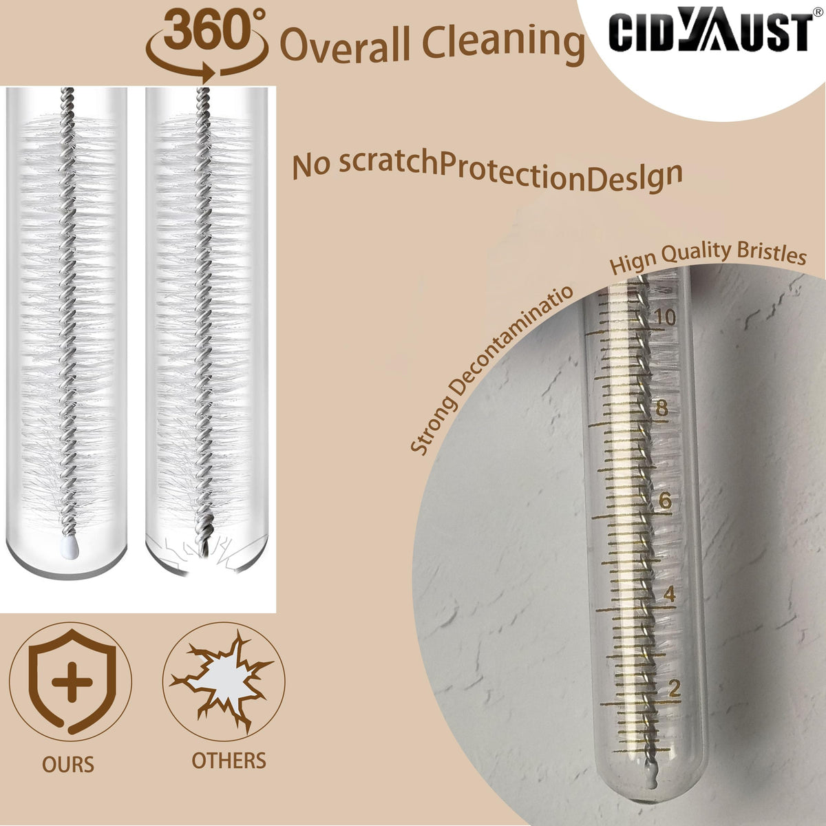 ClDYAUST - Cepillo limpiador de pajitas para Stanley Cup, cepillo de limpieza de pajitas de acero inoxidable 304 y cerdas de nailon, cepillo de pajita para biberones, pajitas de vidrio/silicona o