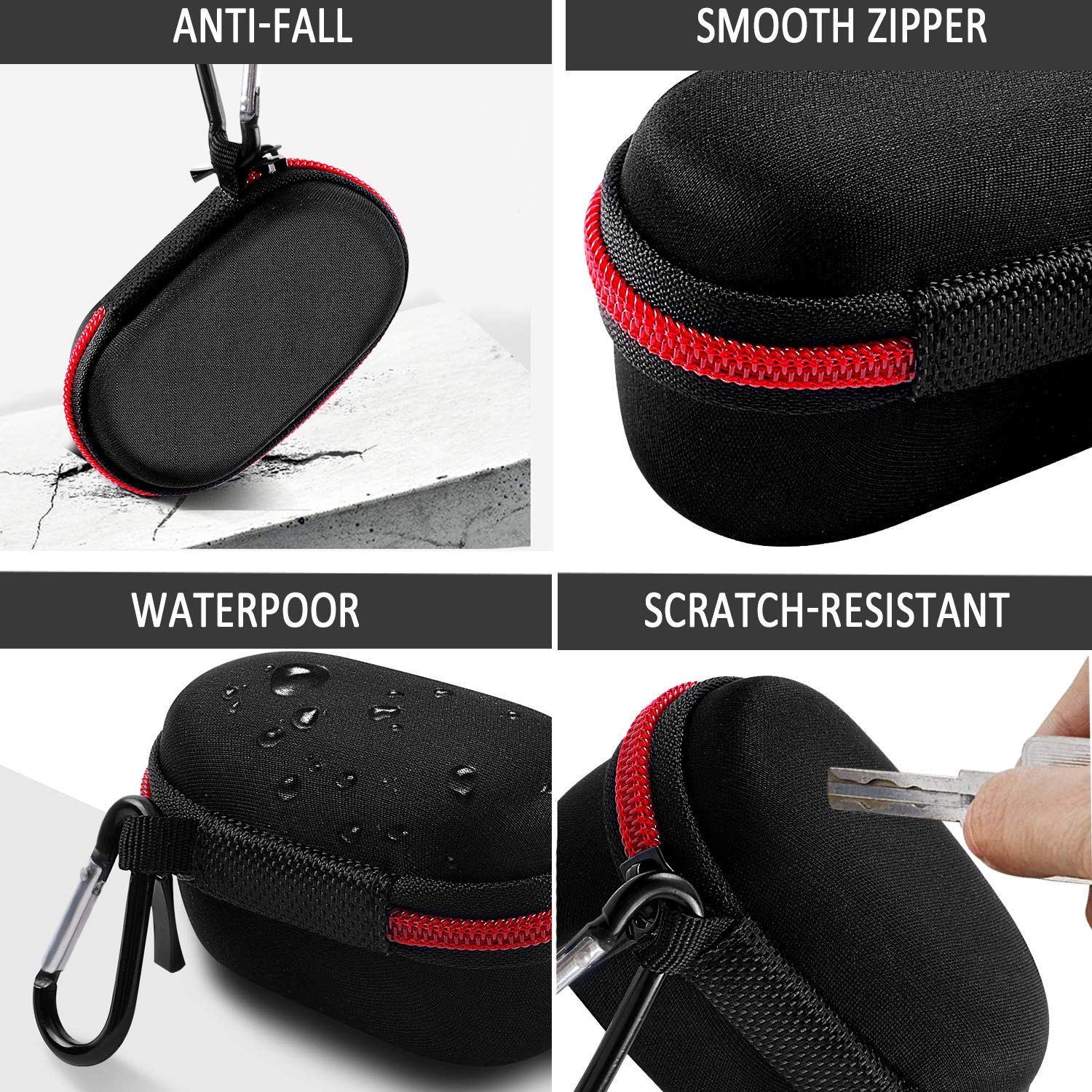 Oxímetro de Pulso Zacurate Negro con Funda Compatible para Monitor de Saturación de Oxígeno en Sangre
